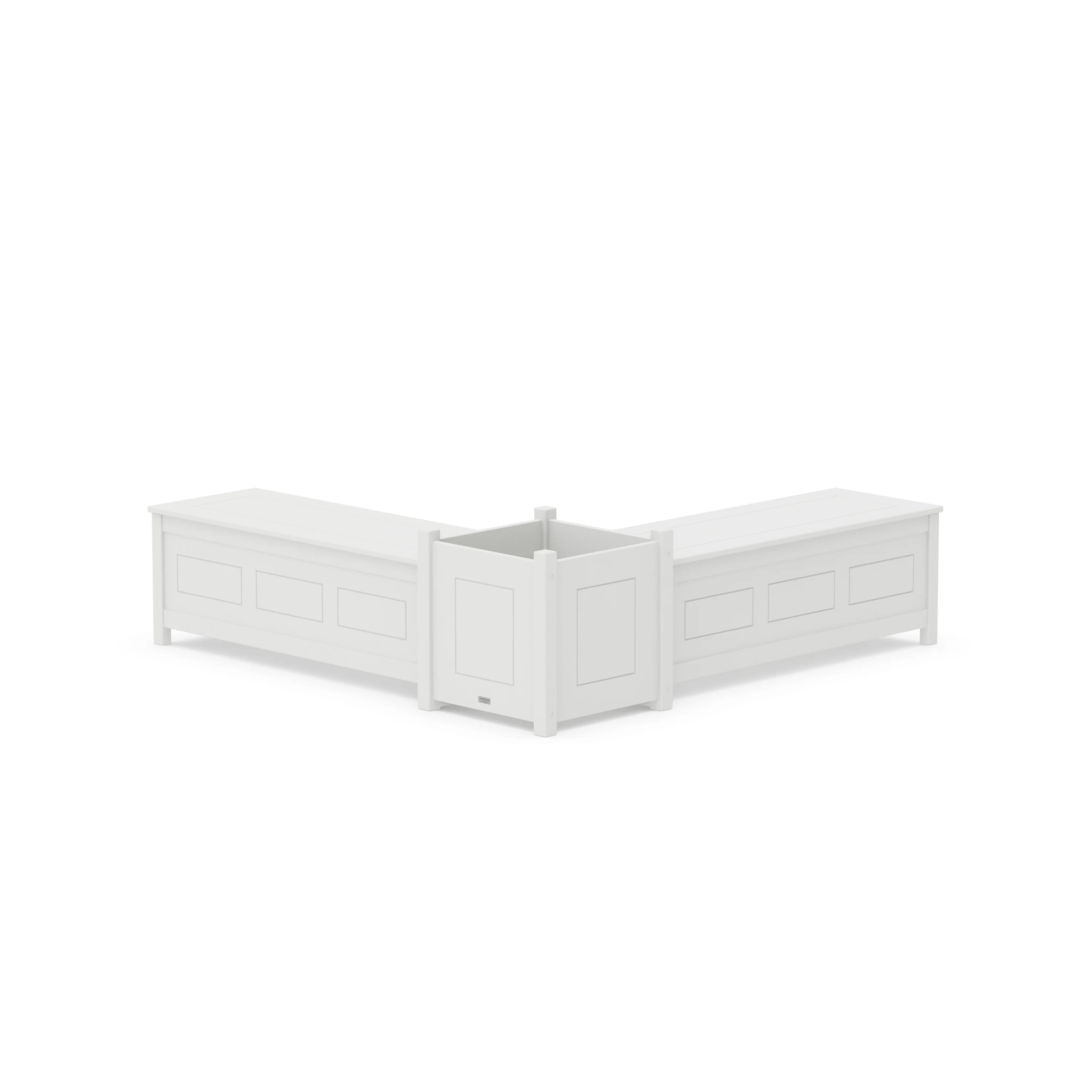 48" Country Living L- Shaped Planter Storage Bench Set- Large - Image 6