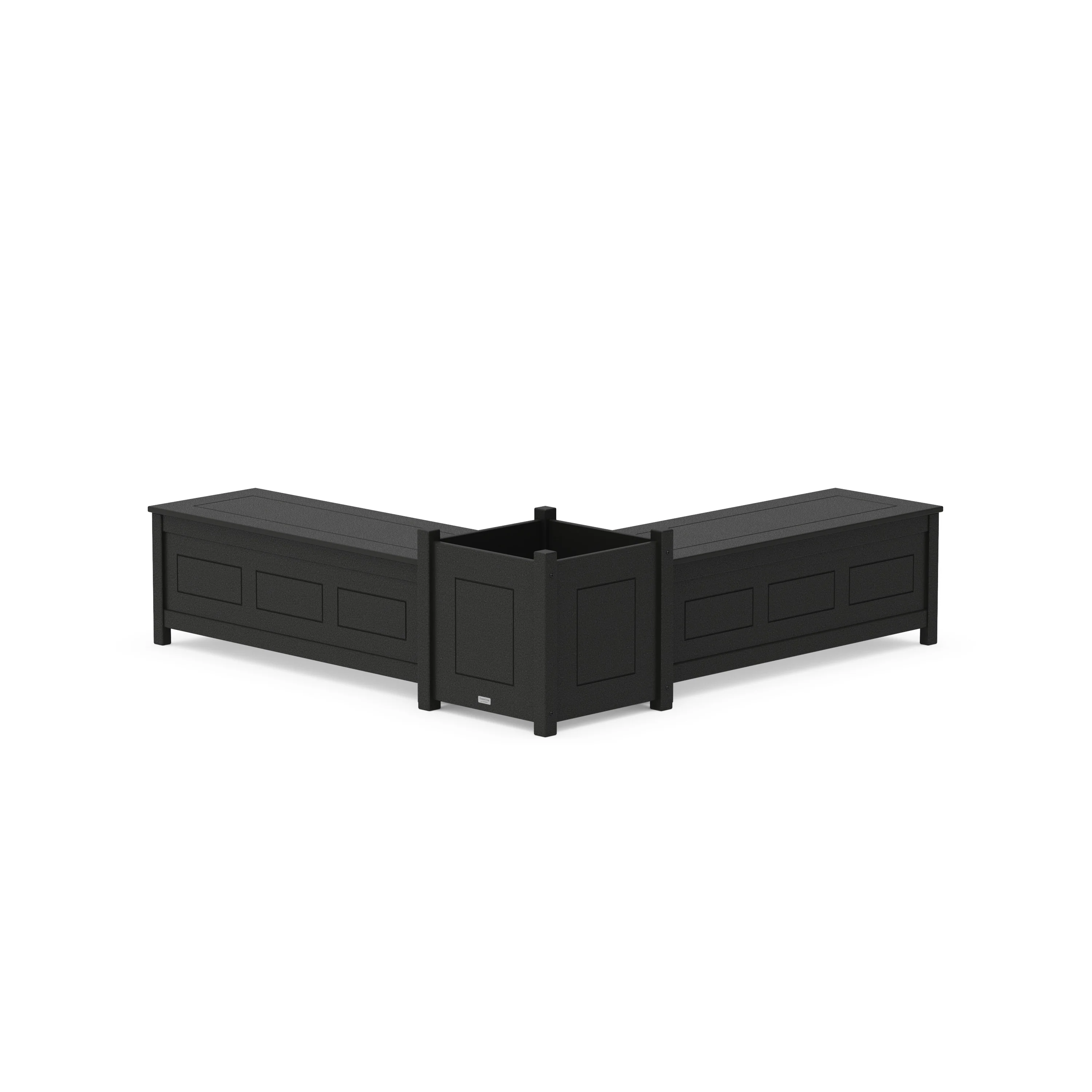 48" Country Living L- Shaped Planter Storage Bench Set- Large - Image 7