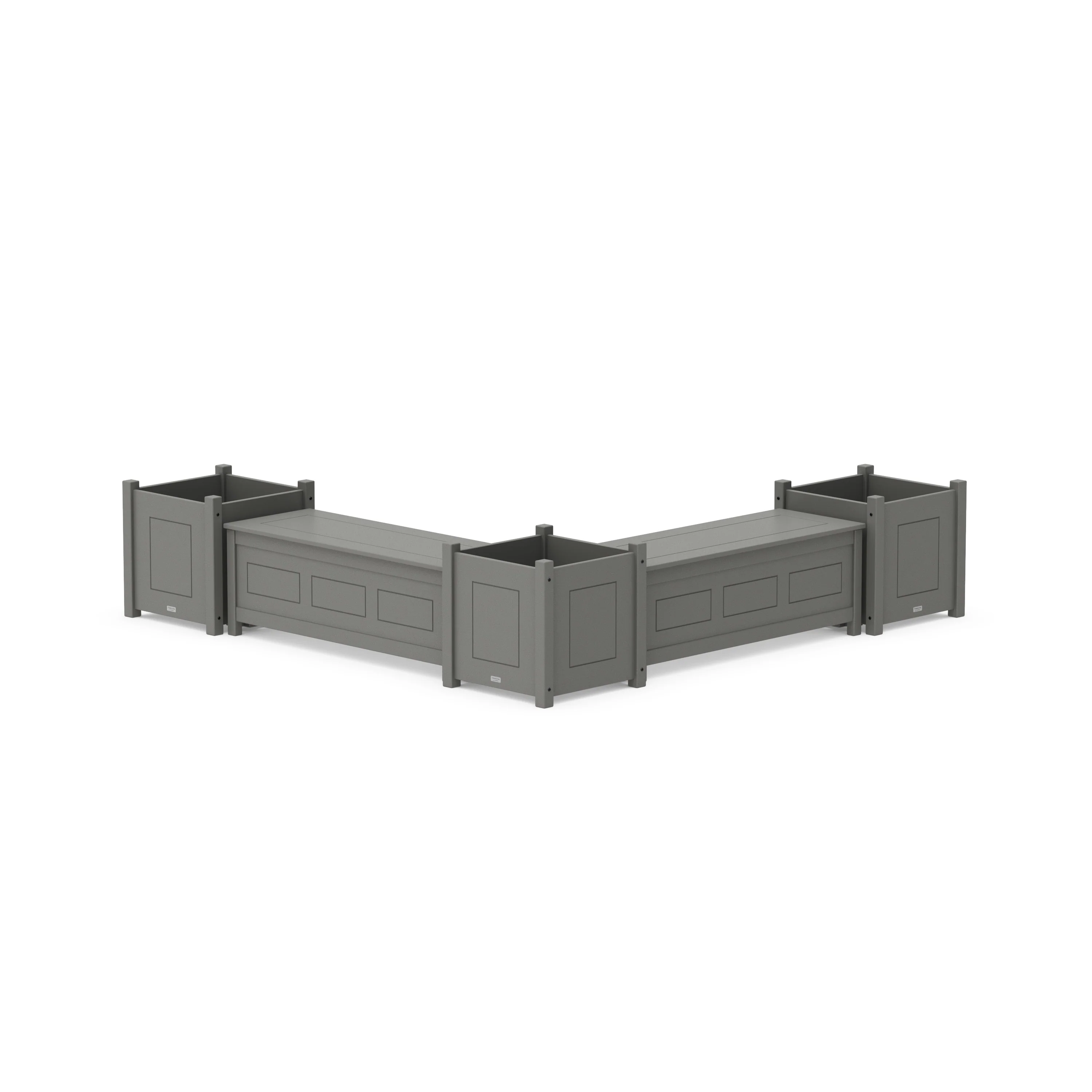 48" Country Living Straight Double Planter Storage Bench Set- Large - Image 2