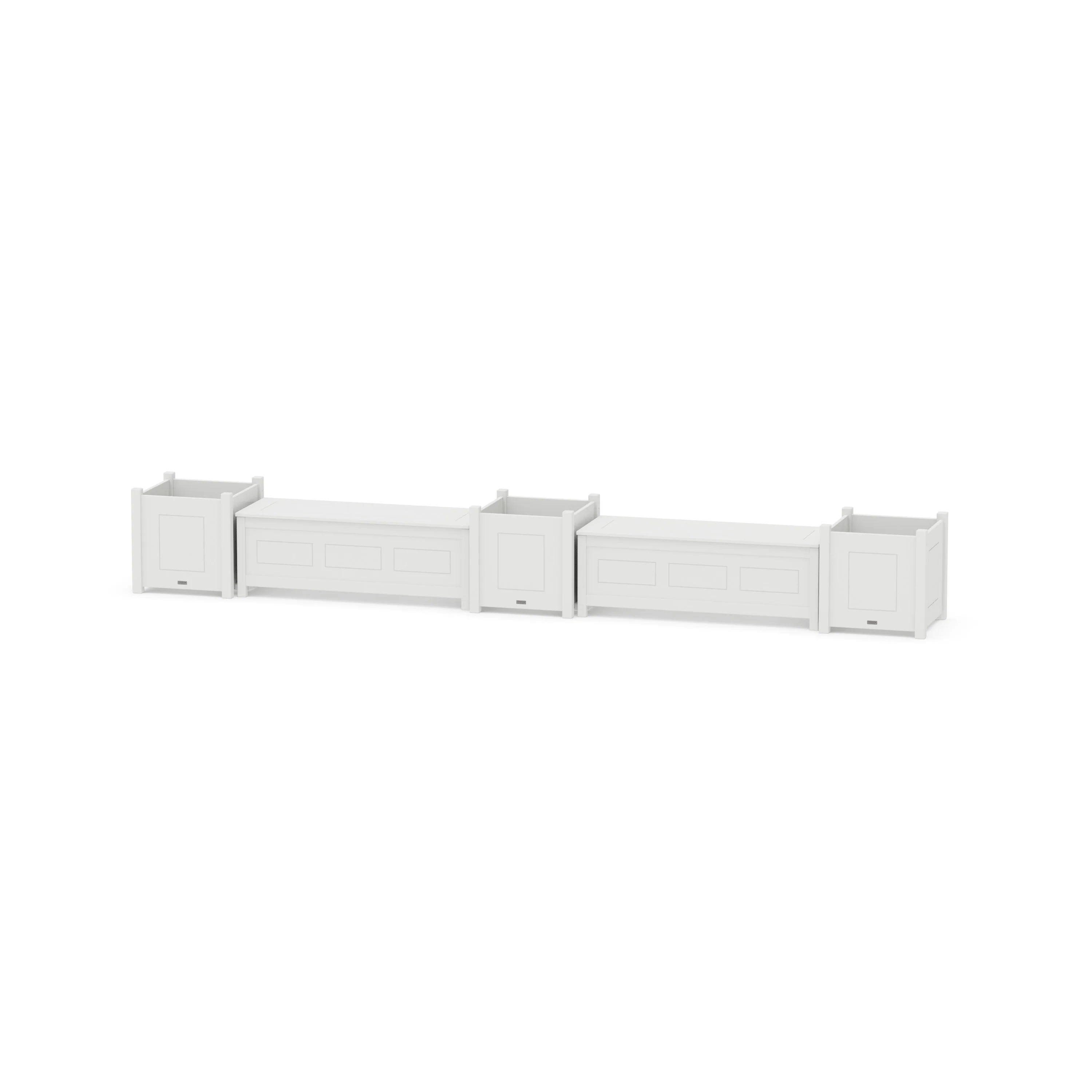 48" Country Living Straight Double Planter Storage Bench Set- Large - Image 3