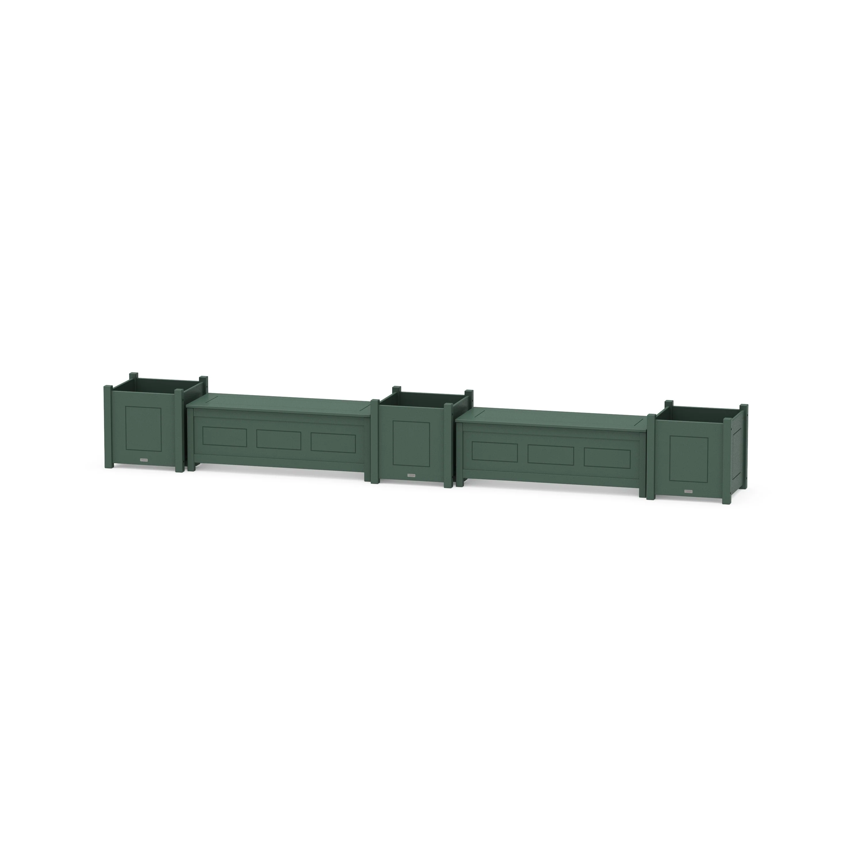 48" Country Living Straight Double Planter Storage Bench Set- Large - Image 6