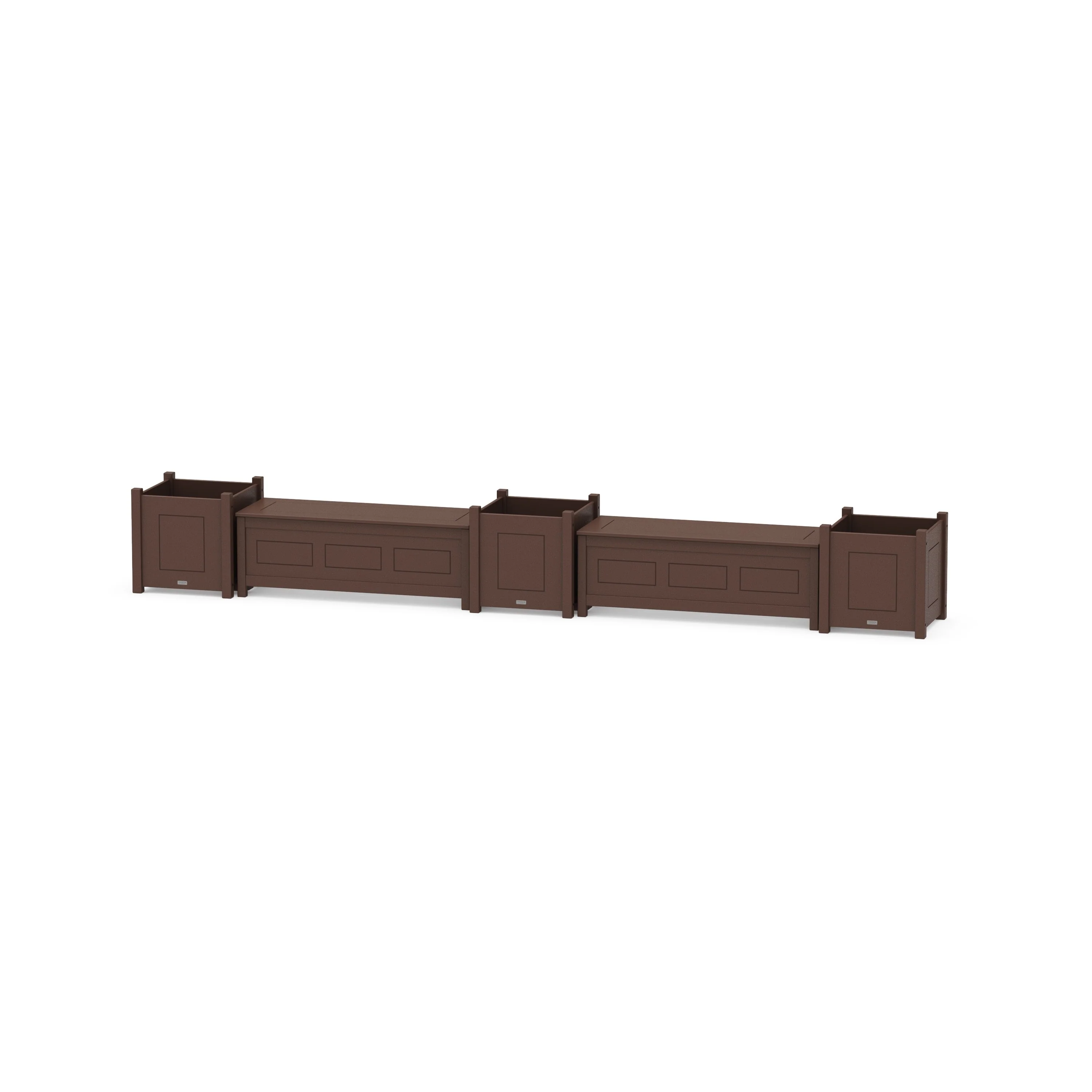 48" Country Living Straight Double Planter Storage Bench Set- Large - Image 8