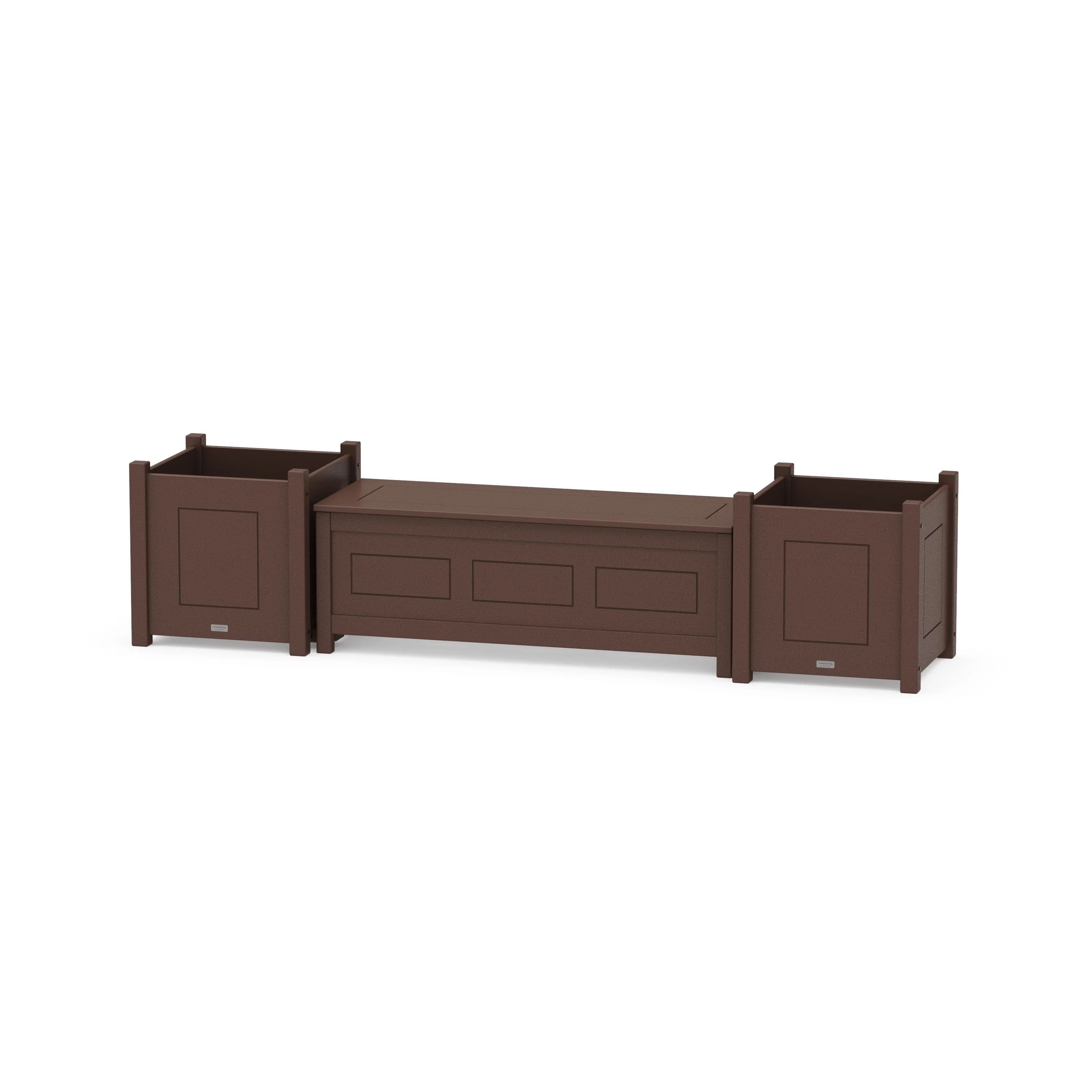 48" Country Living Straight Planter Storage Bench Set- Large - Image 3
