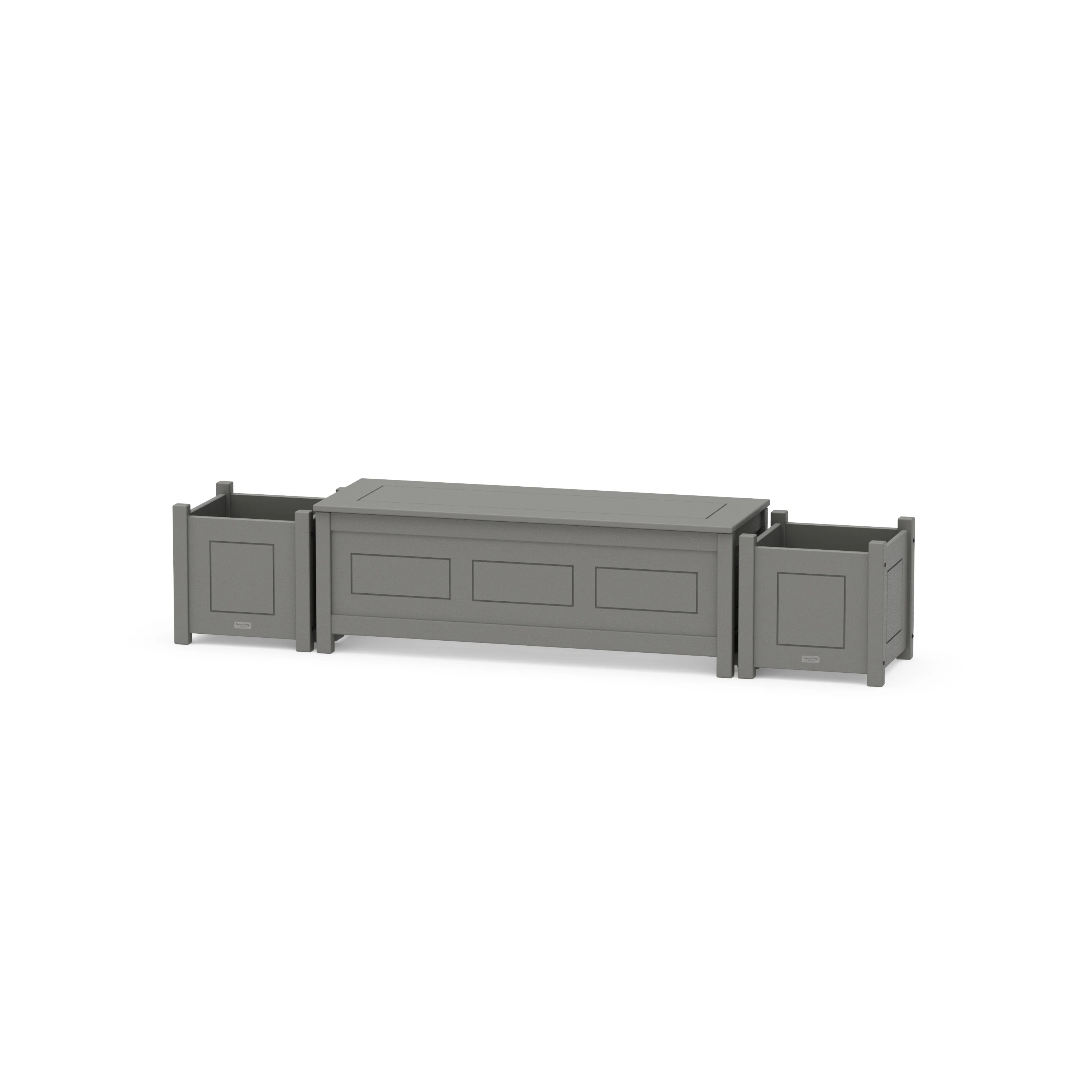 48" Country Living Straight Planter Storage Bench Set