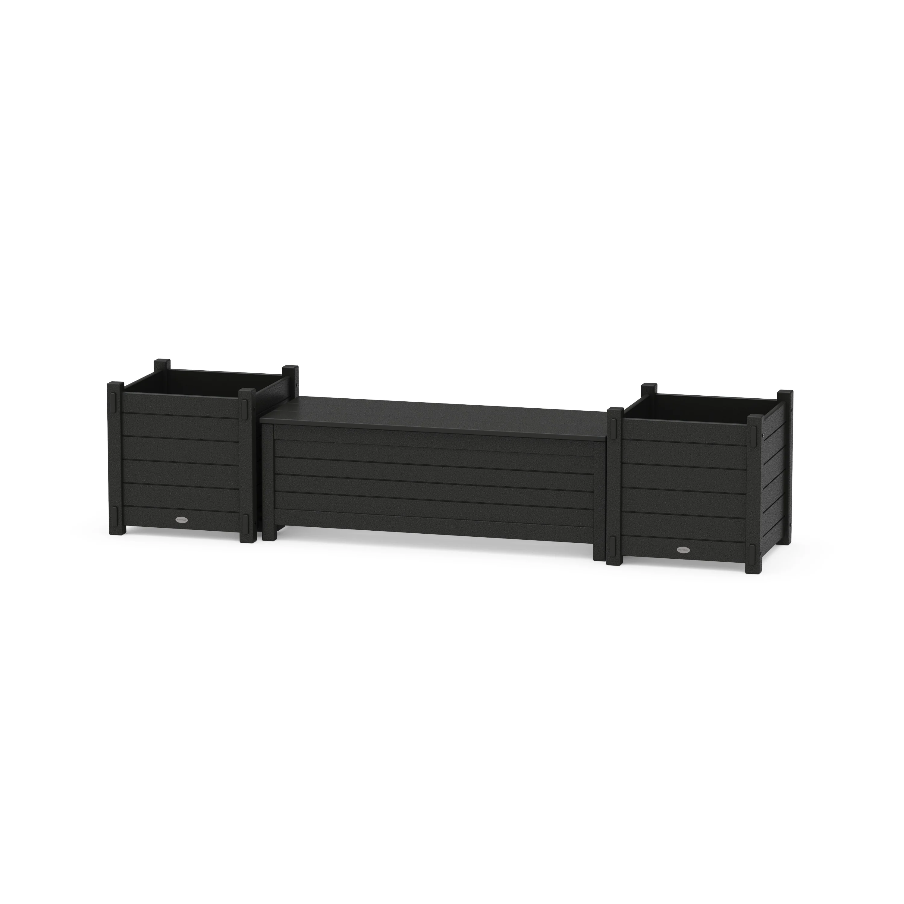 48" Nautical Straight Planter Storage Bench Set- Large - Image 6