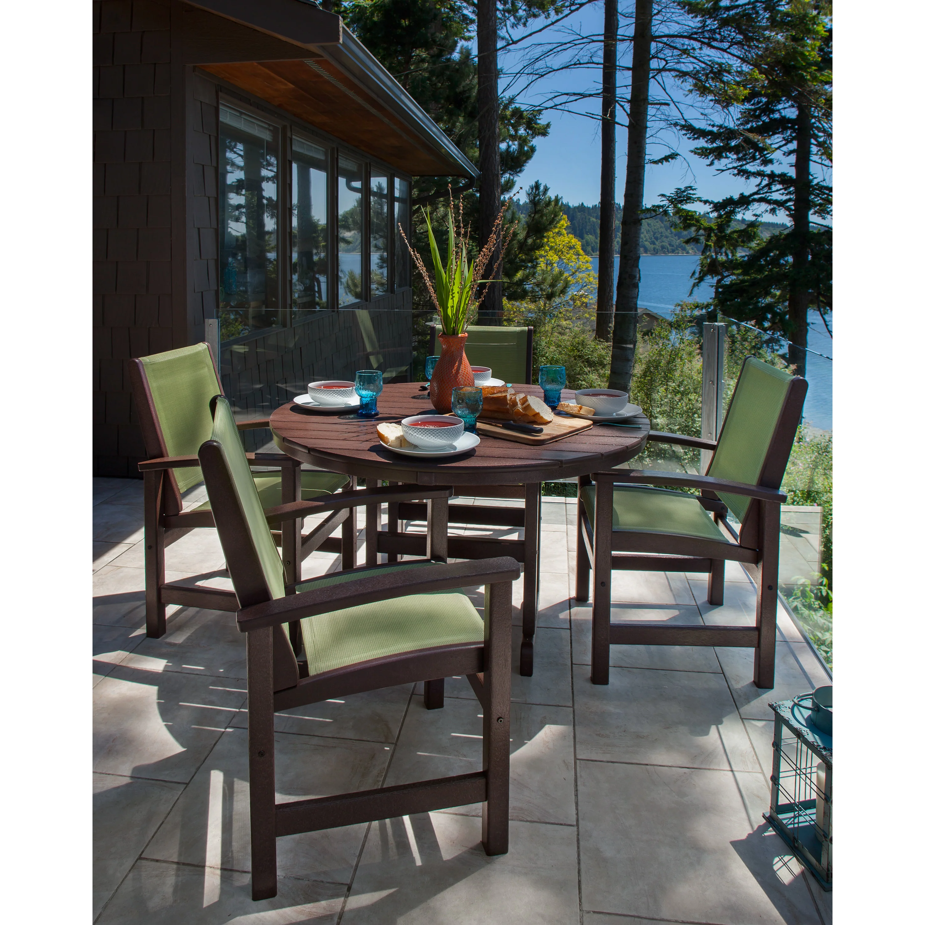 48" Round Farmhouse Dining Table - Image 5
