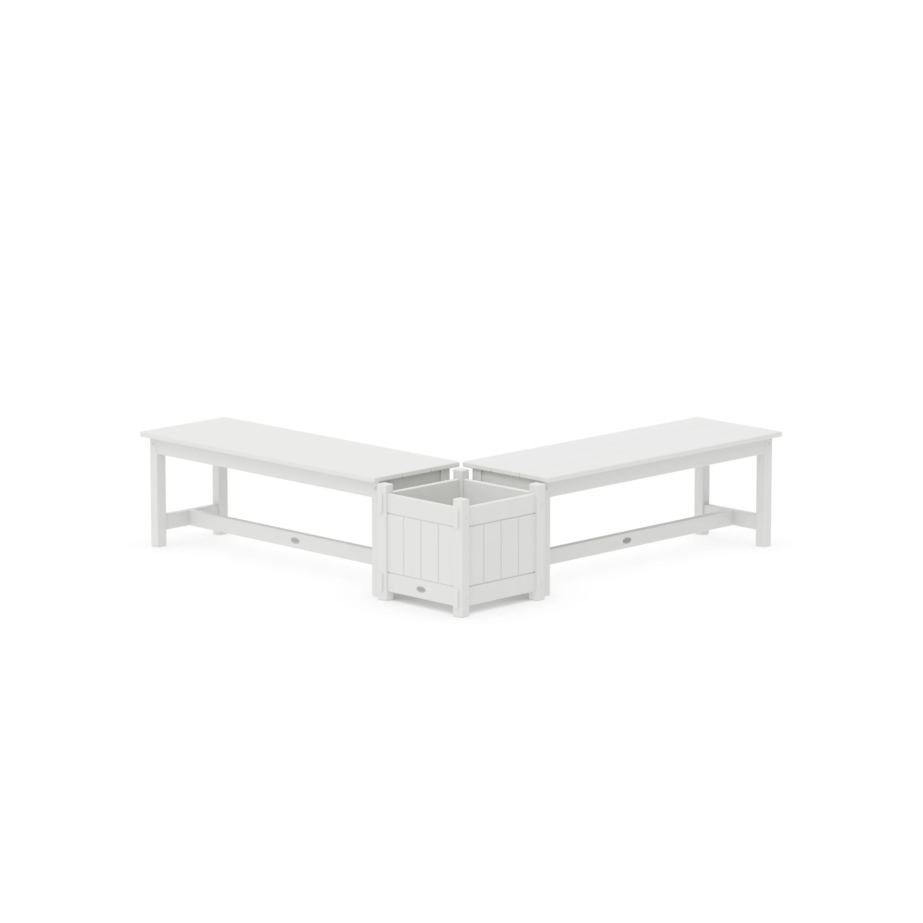 48" Vineyard L- Shaped Planter Bench Set - Image 3