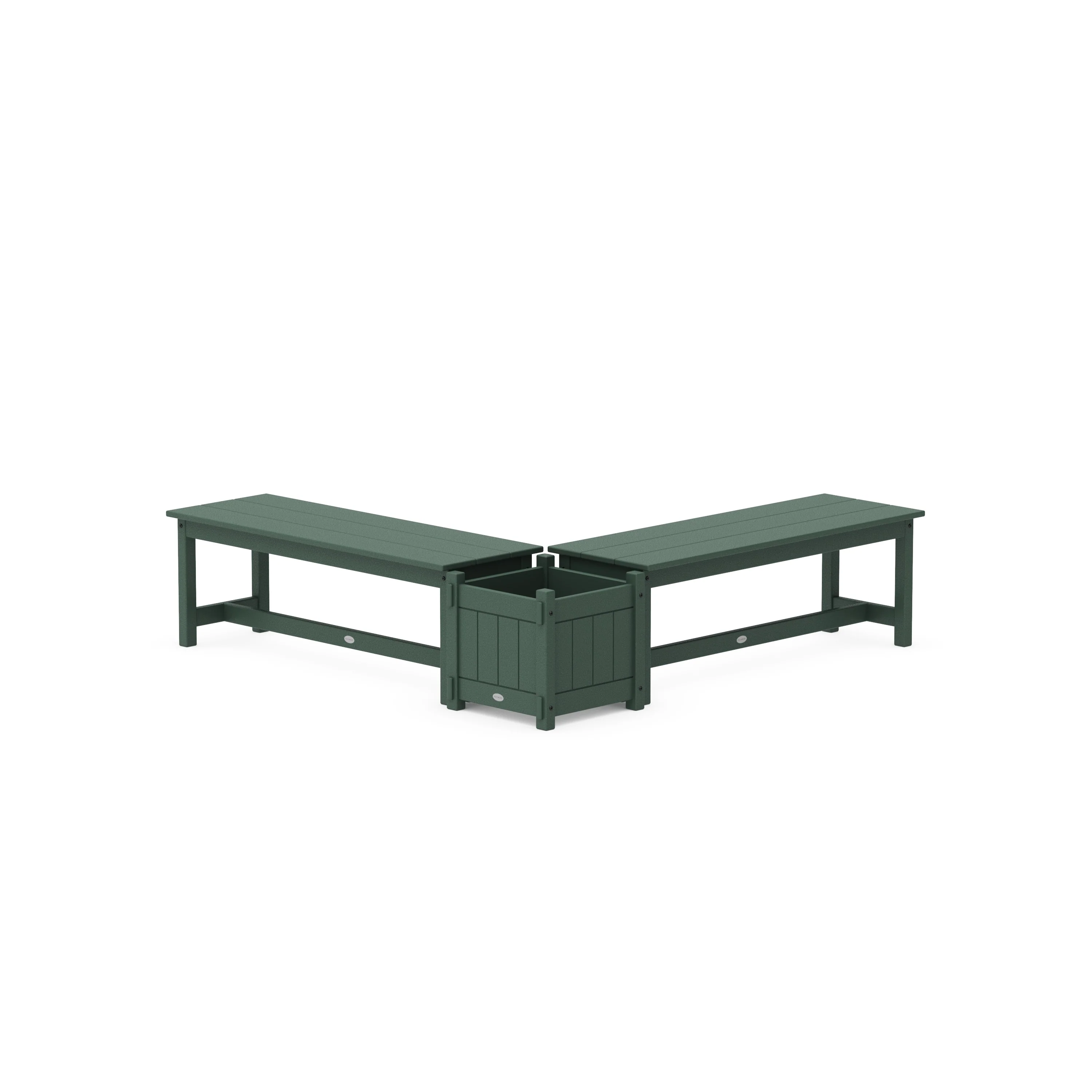 48" Vineyard L- Shaped Planter Bench Set - Image 6