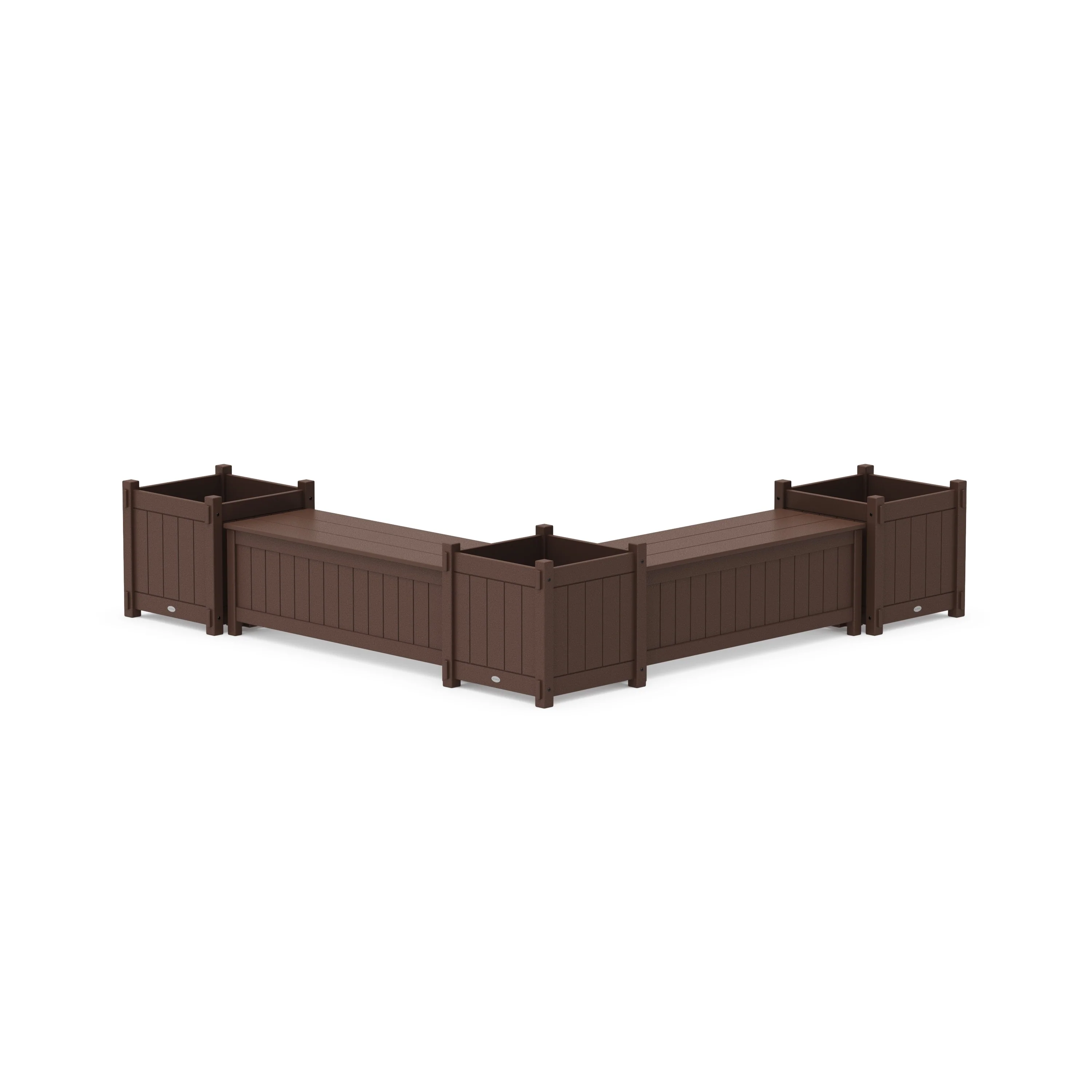 48" Vineyard L- Shaped Planter Storage Bench Corner Set- Large - Image 3