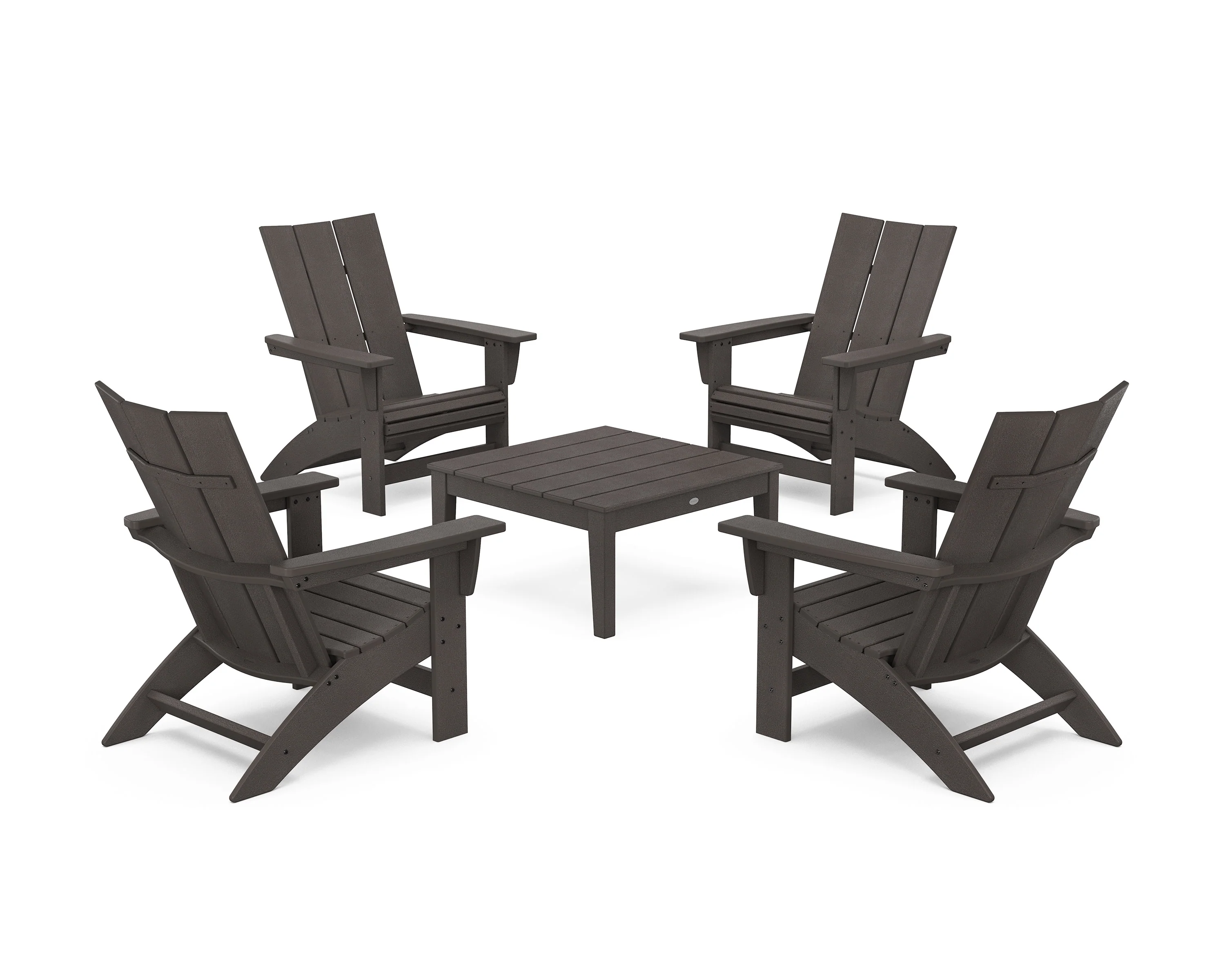 5-Piece Modern Grand Adirondack Chair Conversation Group - Image 2