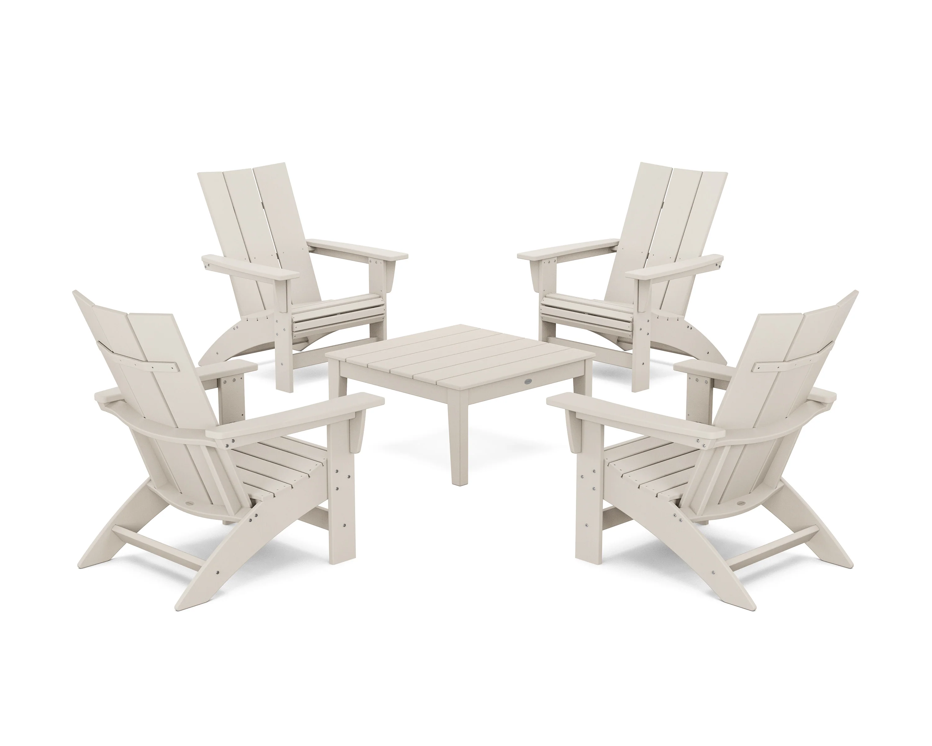 5-Piece Modern Grand Adirondack Chair Conversation Group - Image 4