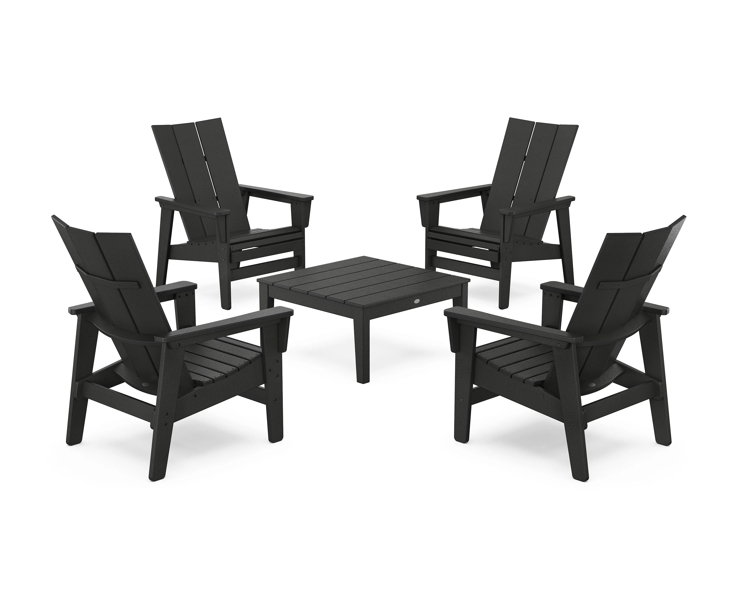 5-Piece Modern Grand Upright Adirondack Chair Conversation Group - Image 11