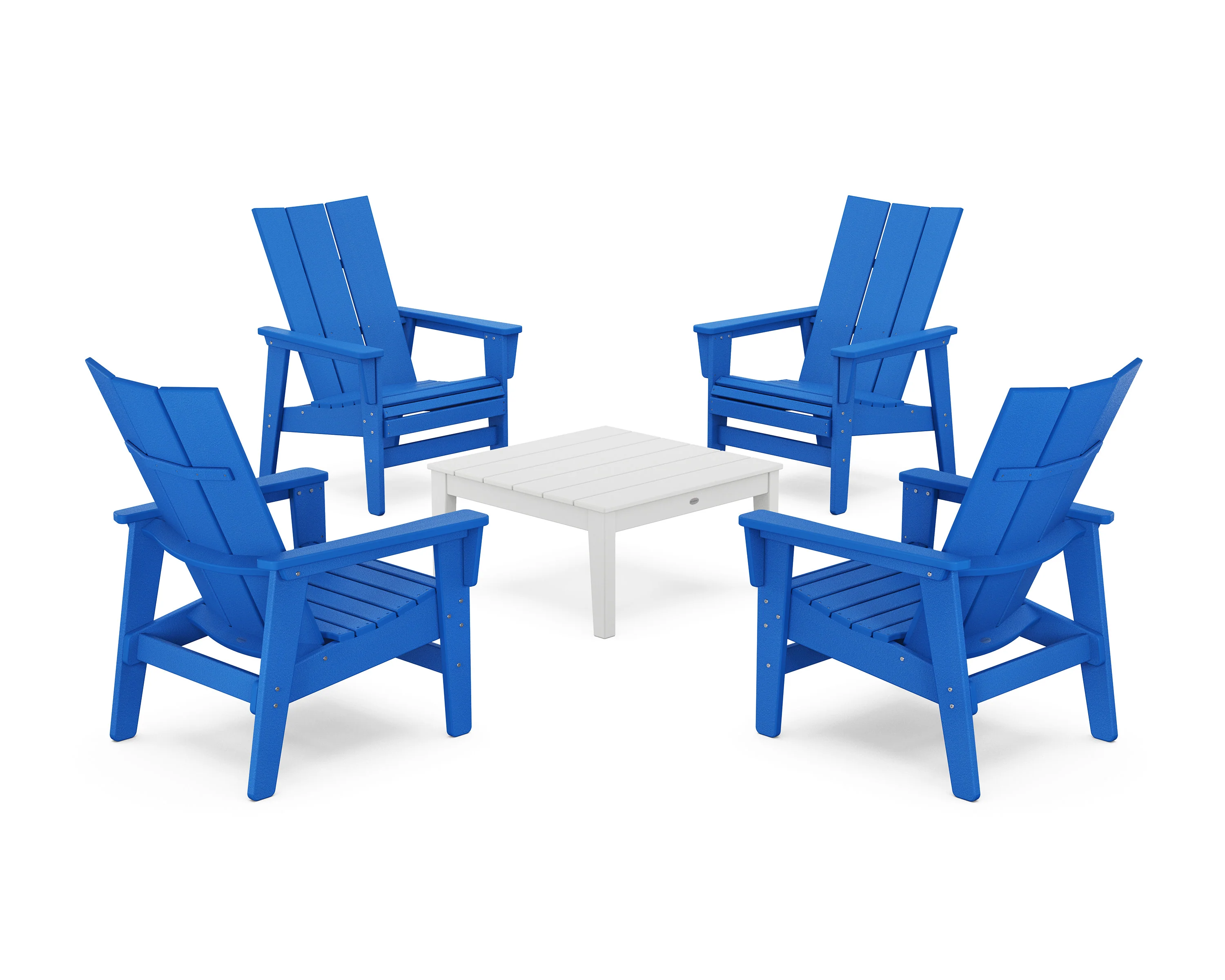 5-Piece Modern Grand Upright Adirondack Chair Conversation Group - Image 15
