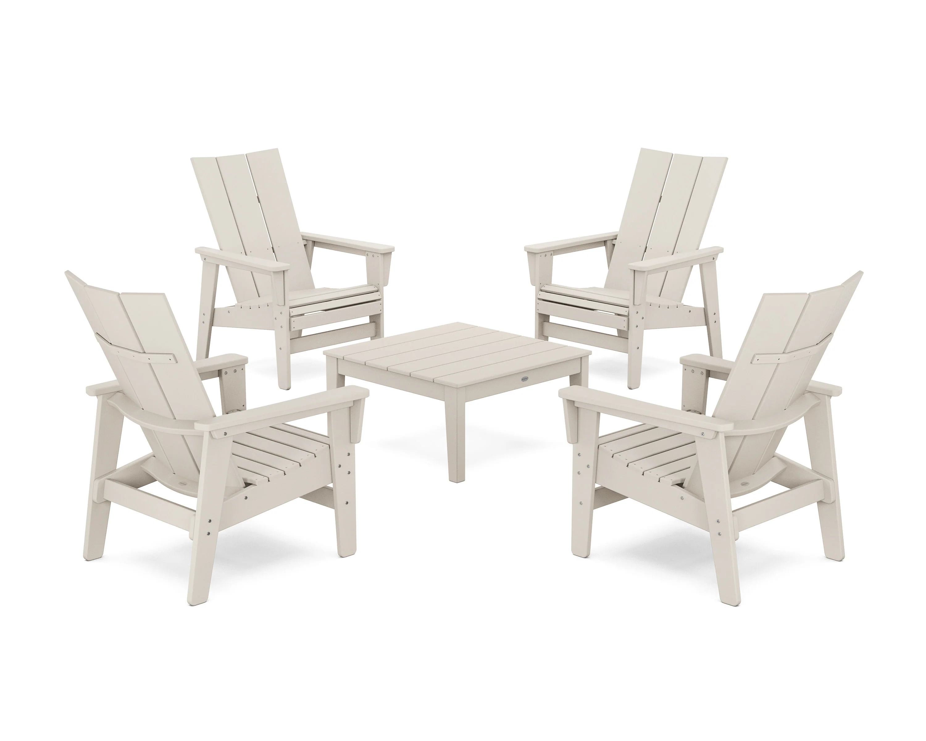 5-Piece Modern Grand Upright Adirondack Chair Conversation Group - Image 16