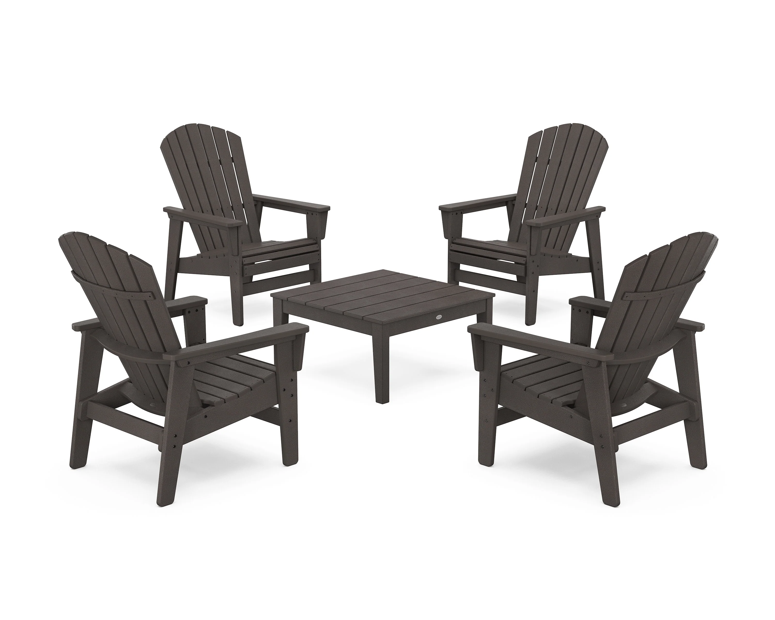 5-Piece Nautical Grand Upright Adirondack Chair Conversation Group - Image 8