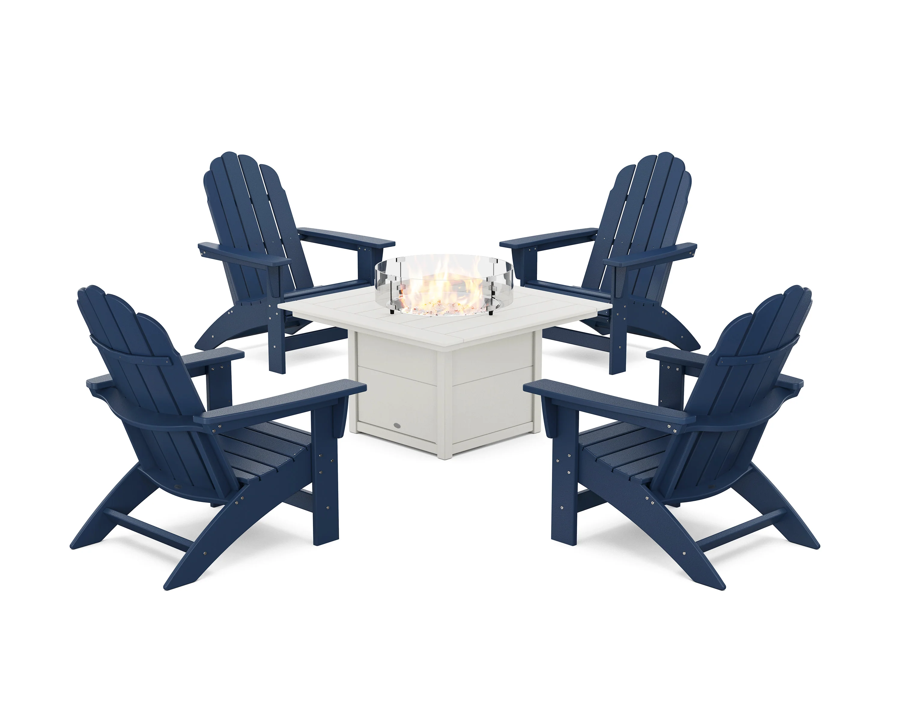 5-Piece Vineyard Grand Adirondack Conversation Set with Fire Pit Table - Image 11