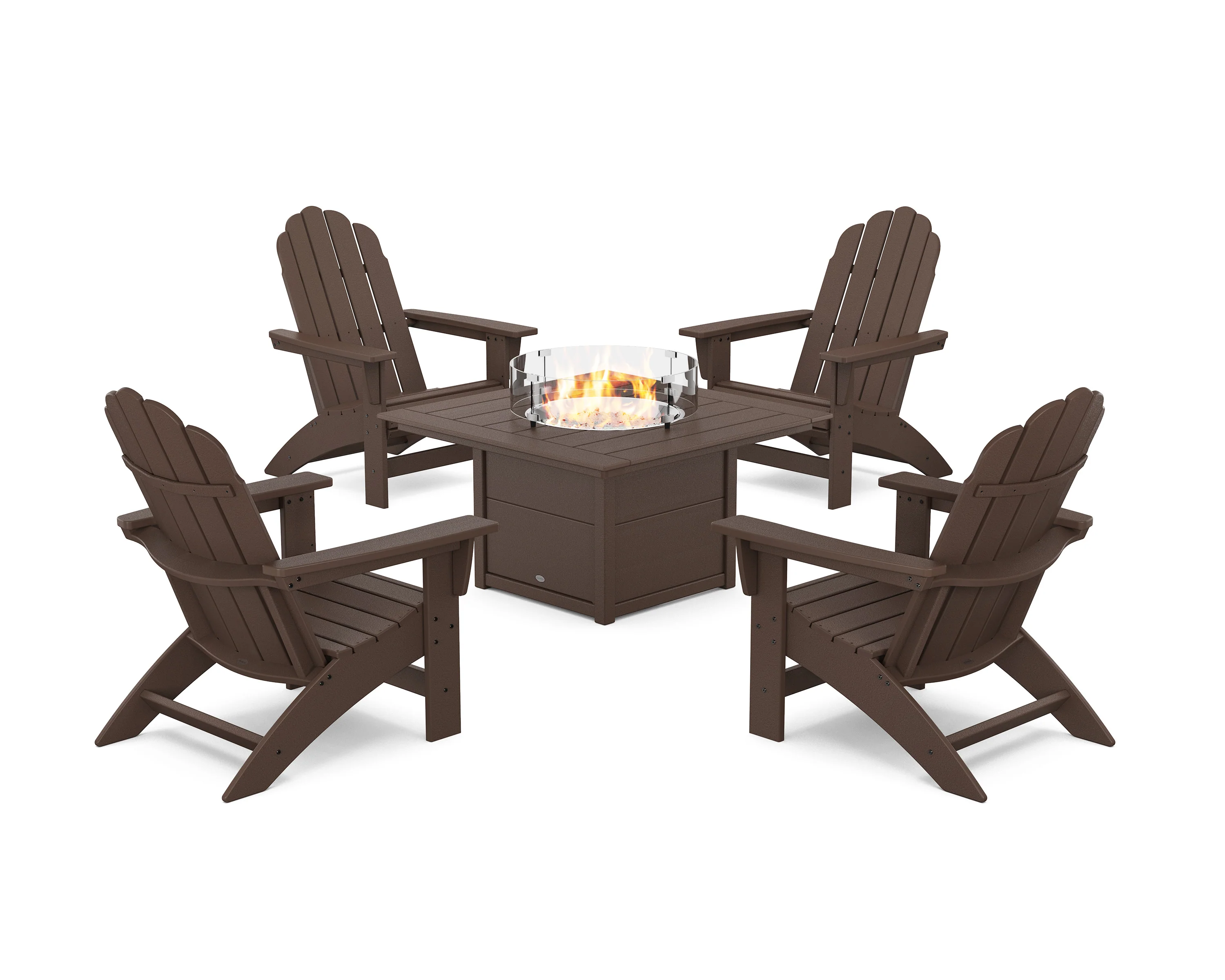 5-Piece Vineyard Grand Adirondack Conversation Set with Fire Pit Table - Image 3