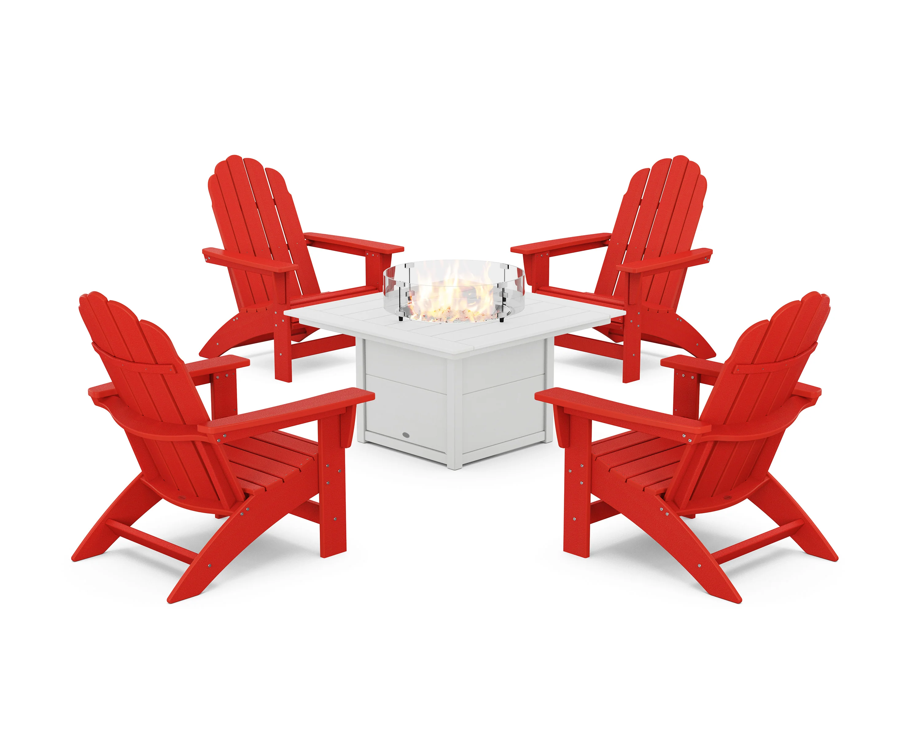 5-Piece Vineyard Grand Adirondack Conversation Set with Fire Pit Table - Image 4