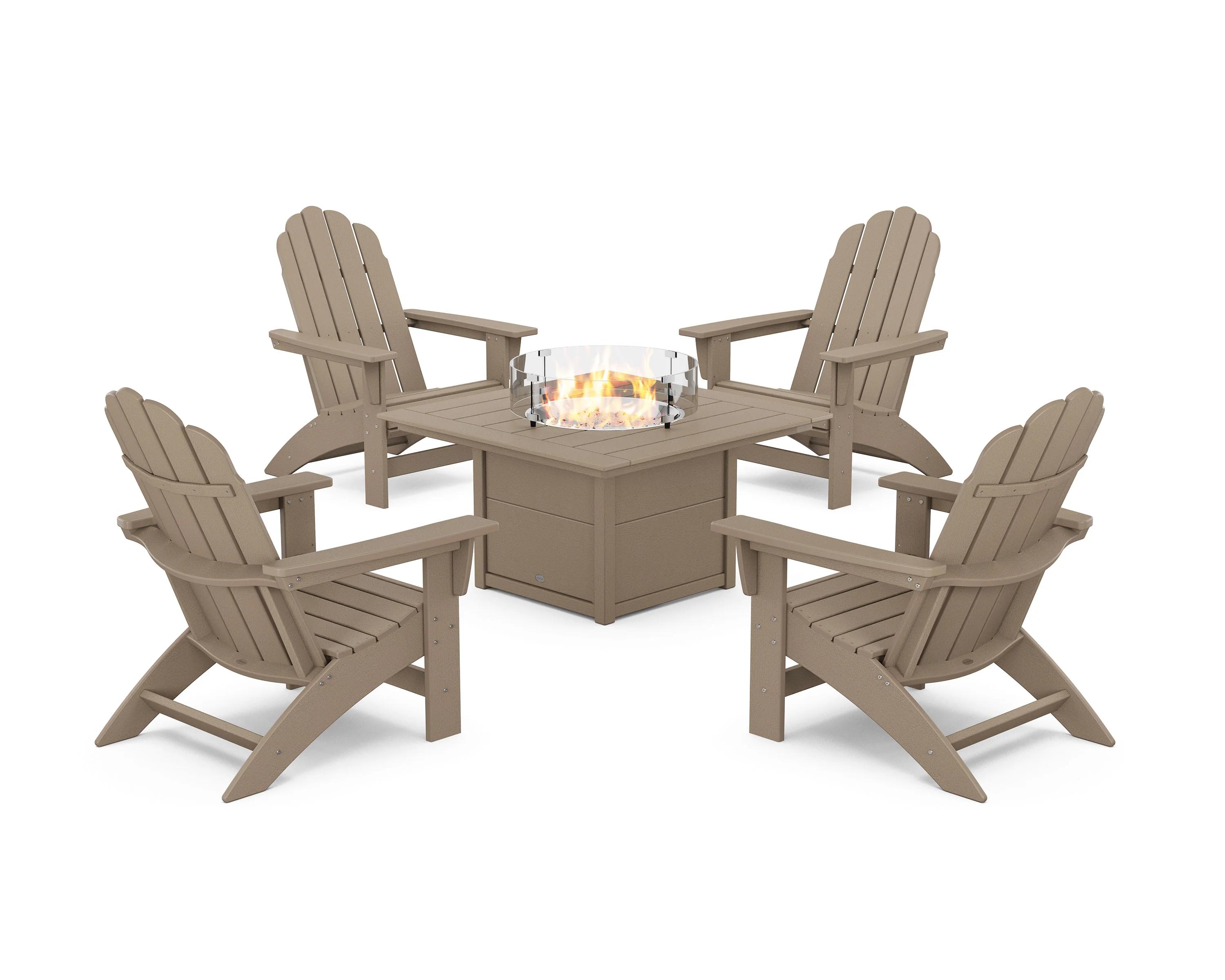 5-Piece Vineyard Grand Adirondack Conversation Set with Fire Pit Table - Image 5