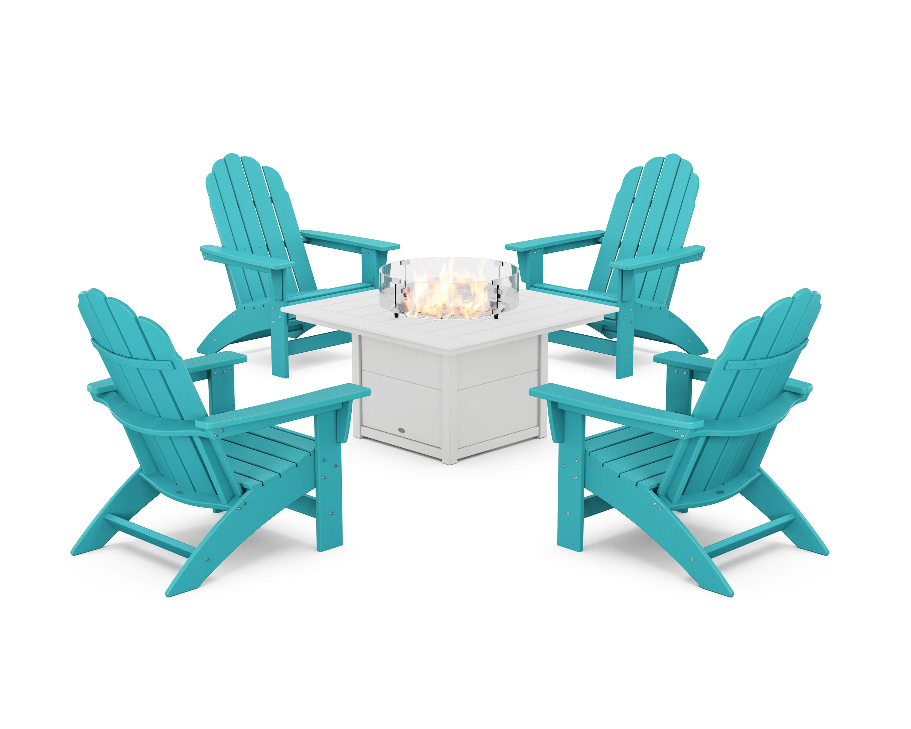 5-Piece Vineyard Grand Adirondack Conversation Set with Fire Pit Table - Image 6
