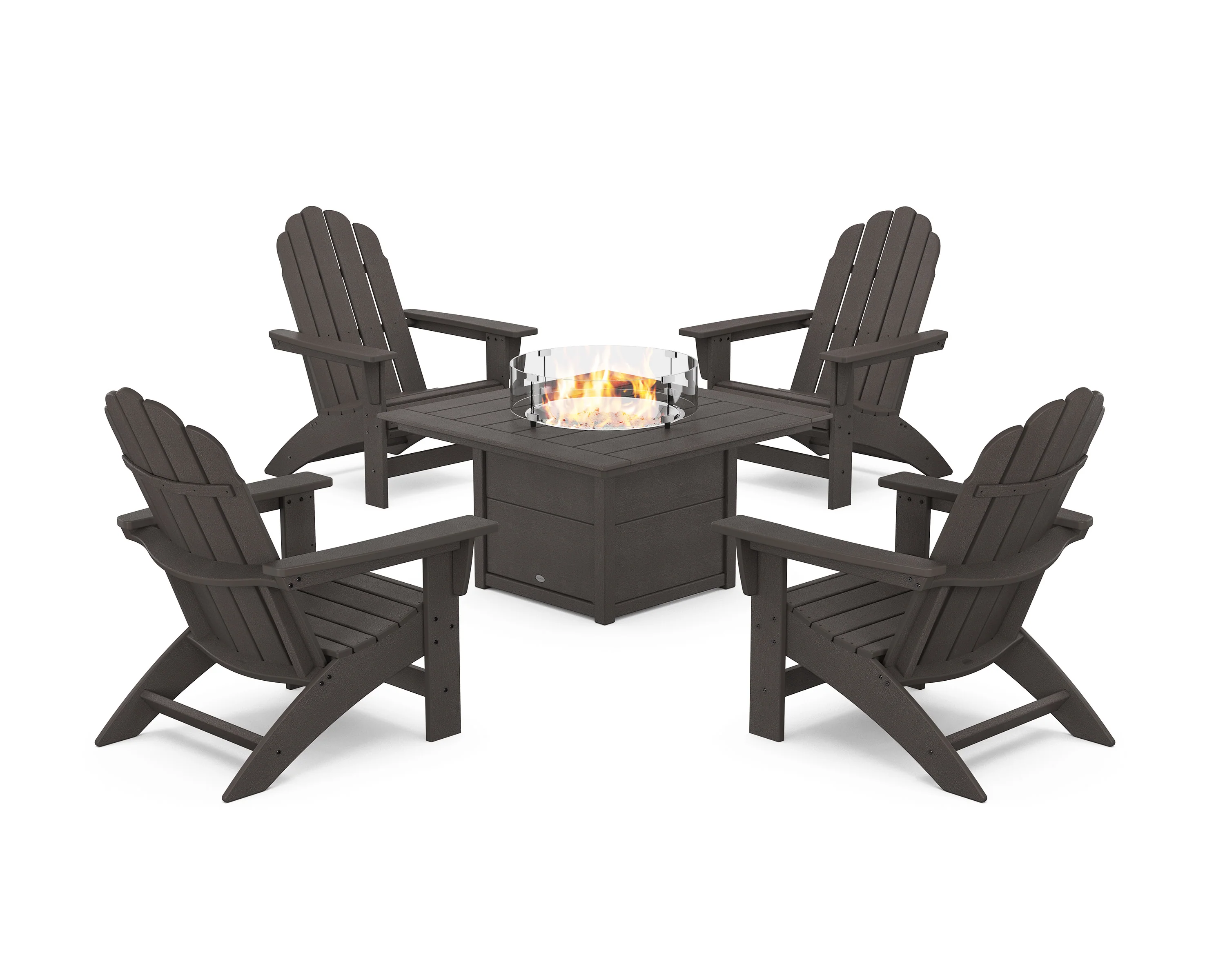 5-Piece Vineyard Grand Adirondack Conversation Set with Fire Pit Table - Image 8