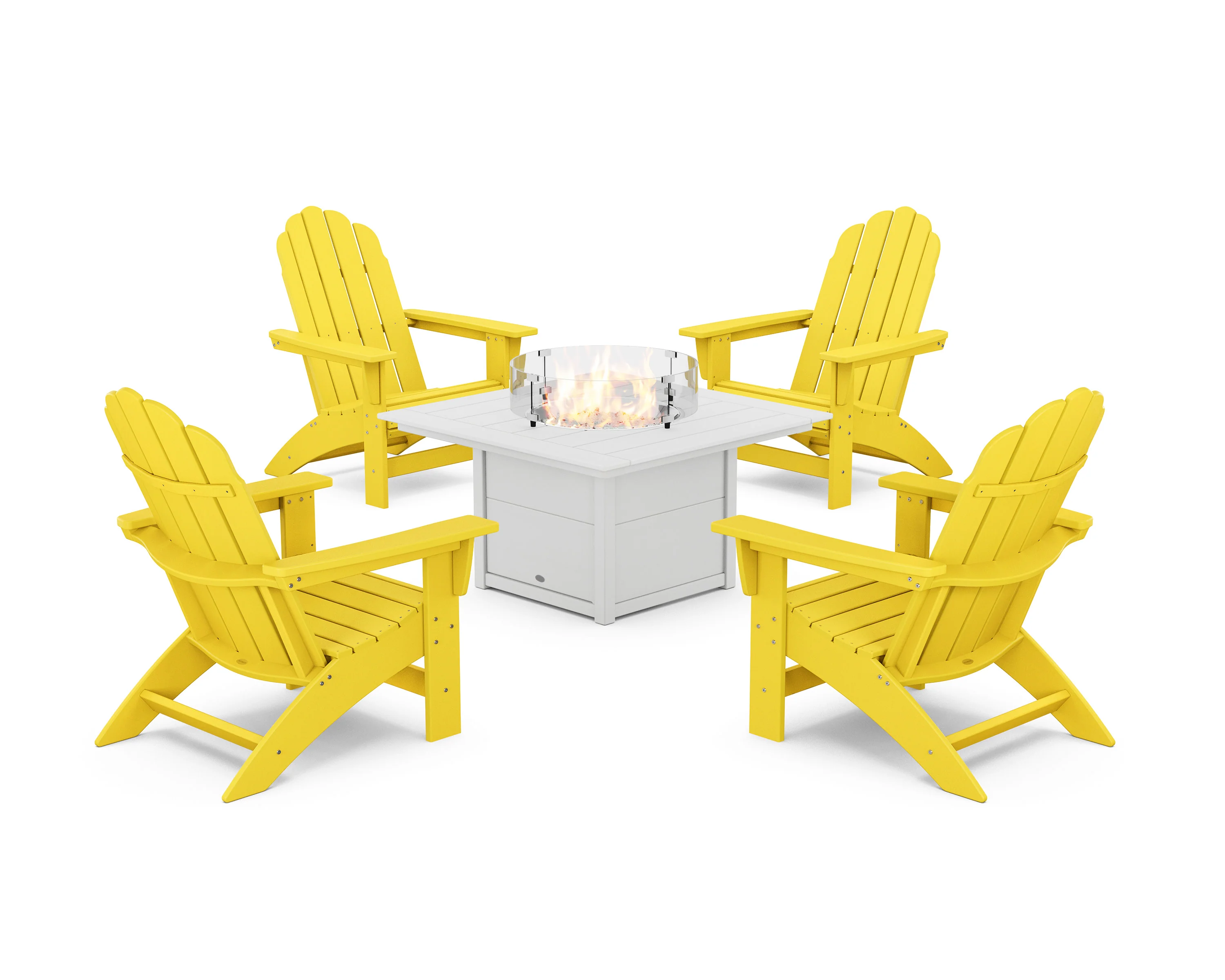 5-Piece Vineyard Grand Adirondack Conversation Set with Fire Pit Table - Image 9