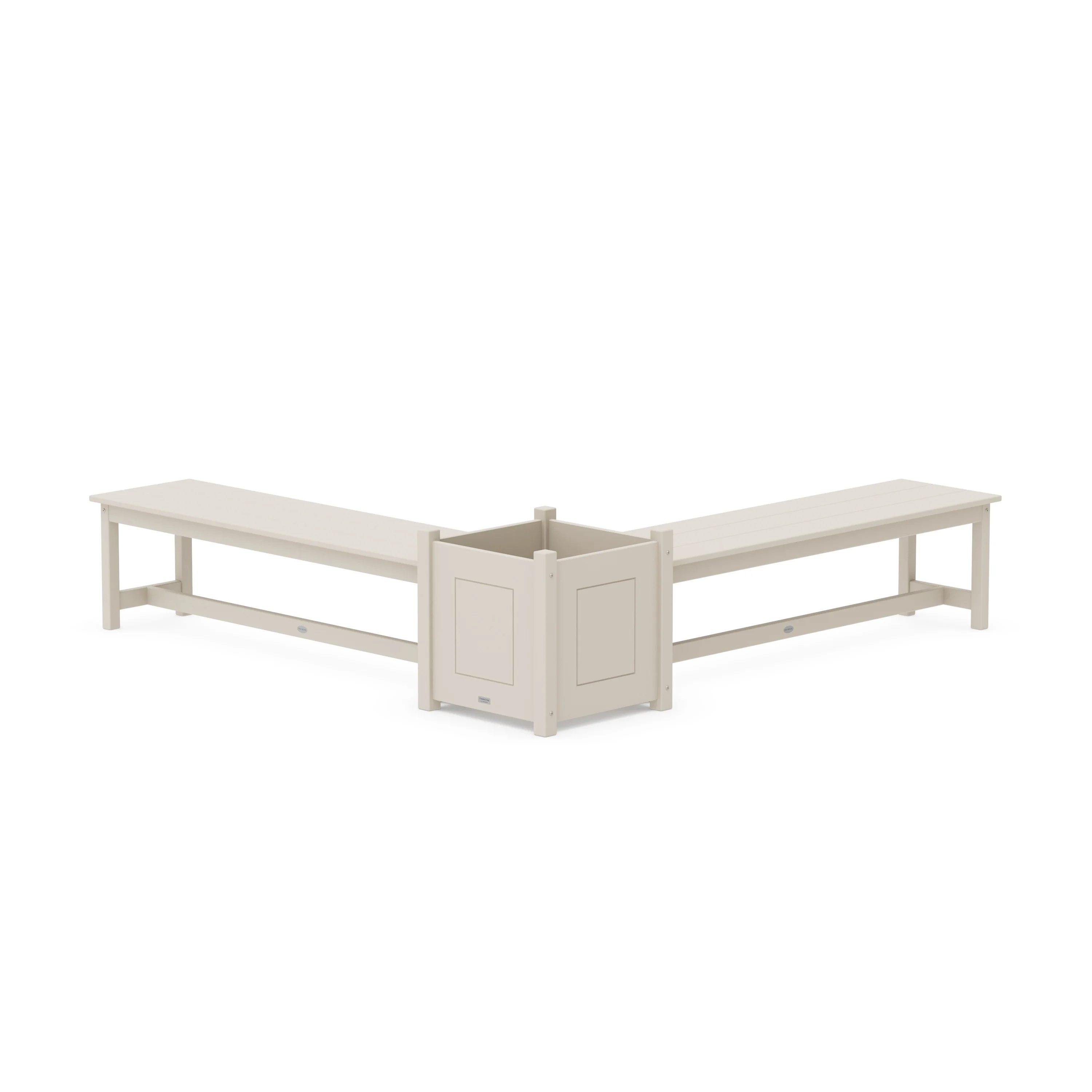 60" Country Living L- Shaped Planter Bench Set- Large - Image 2