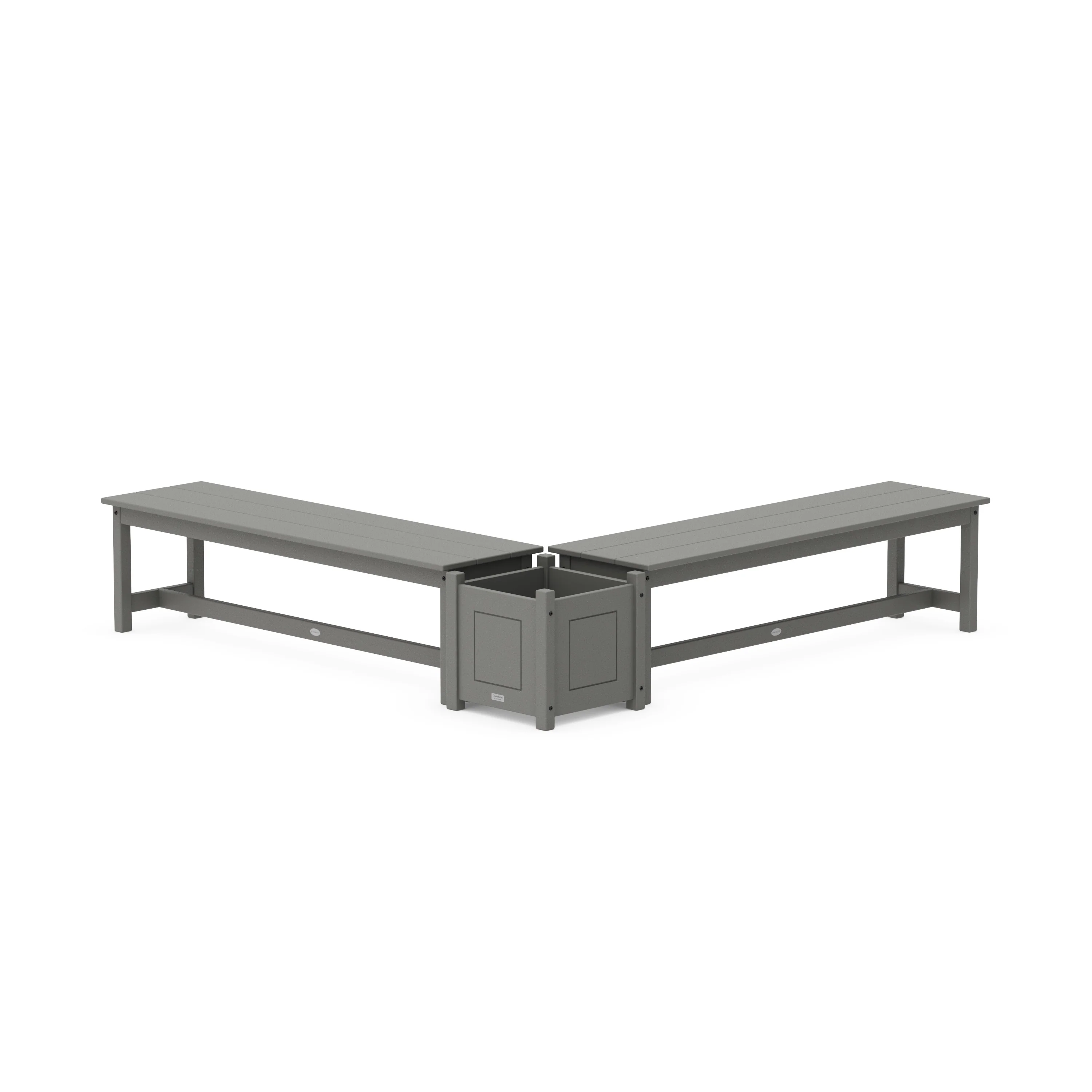 60" Country Living L- Shaped Planter Bench Set