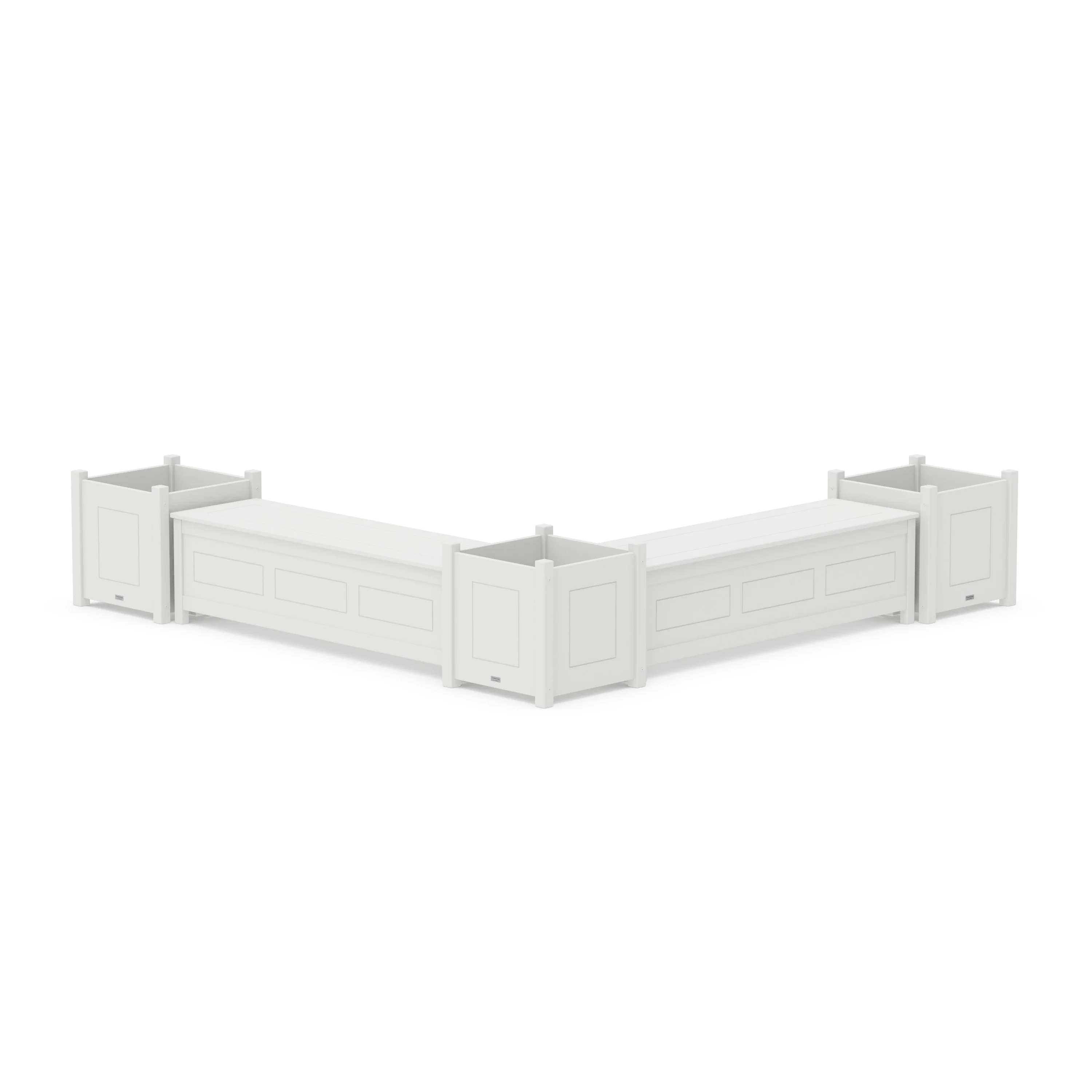 60" Country Living L- Shaped Planter Storage Bench Corner Set- Large - Image 6
