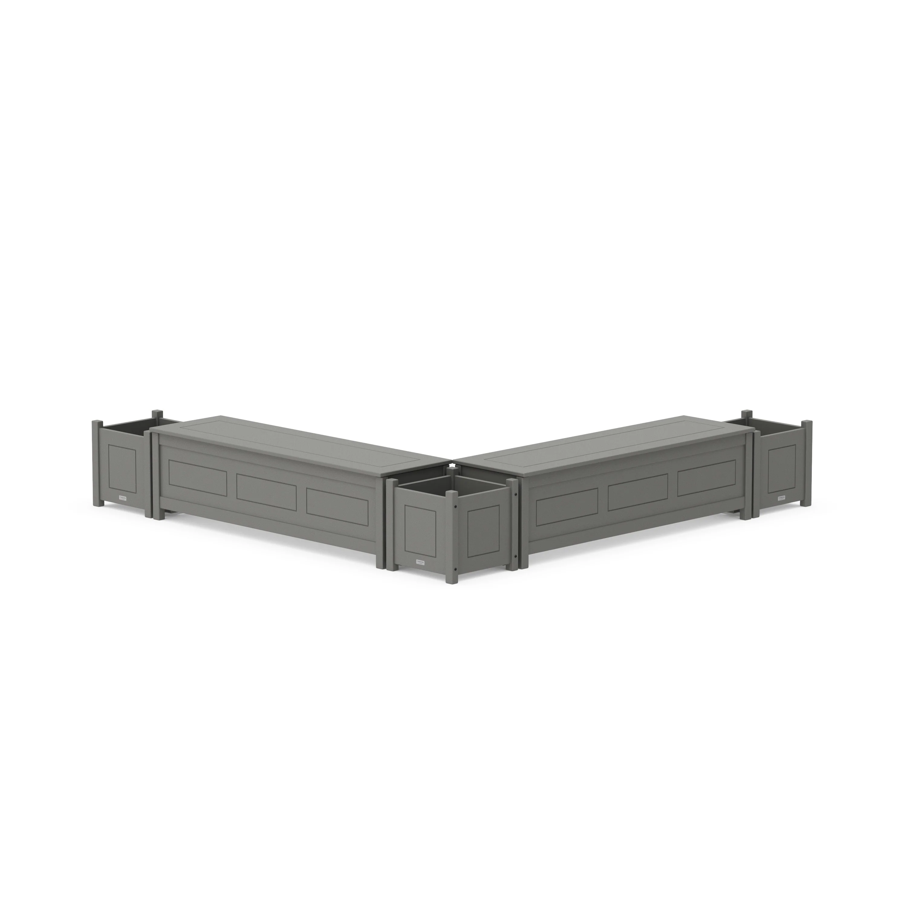 60" Country Living L- Shaped Planter Storage Bench Corner Set