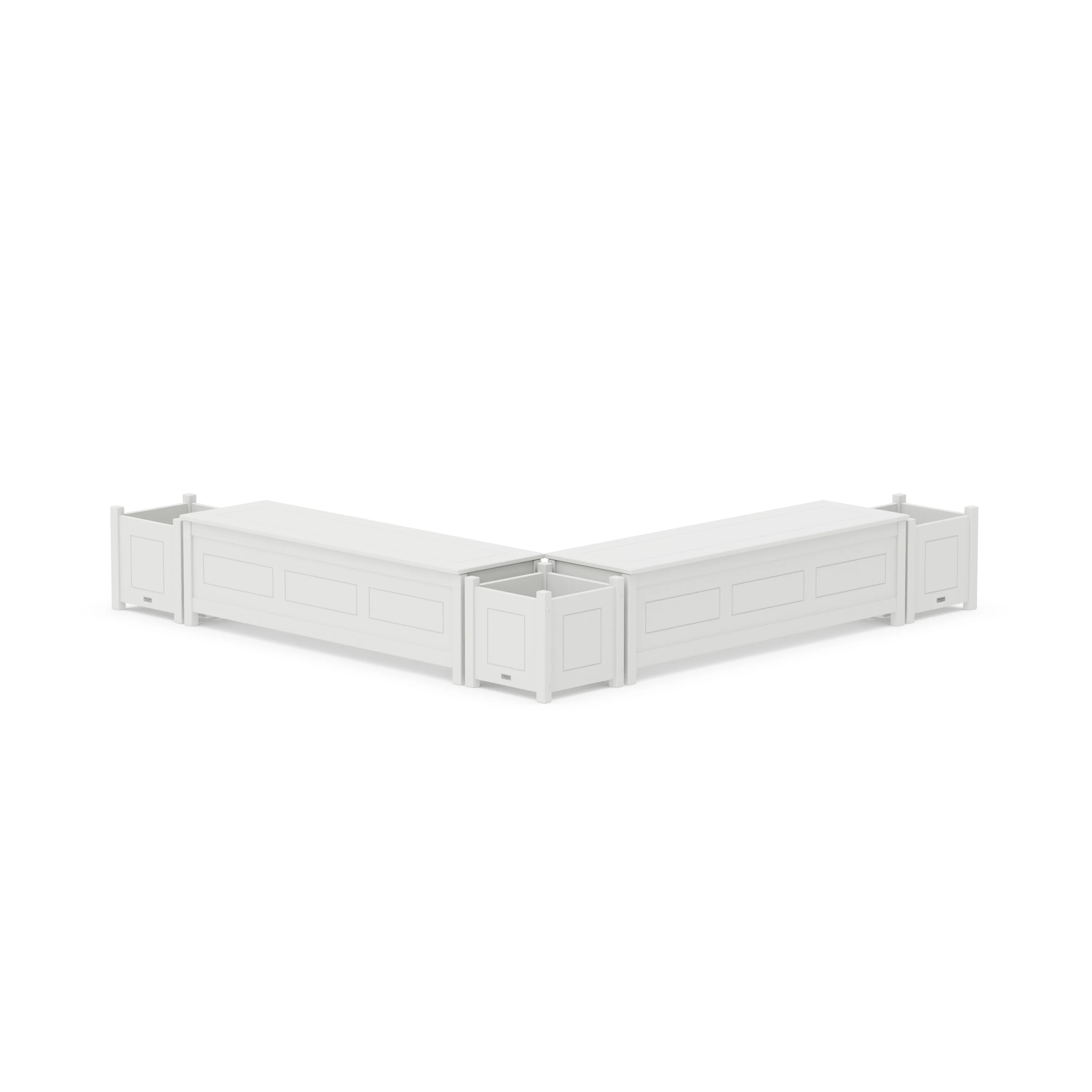60" Country Living L- Shaped Planter Storage Bench Corner Set - Image 6