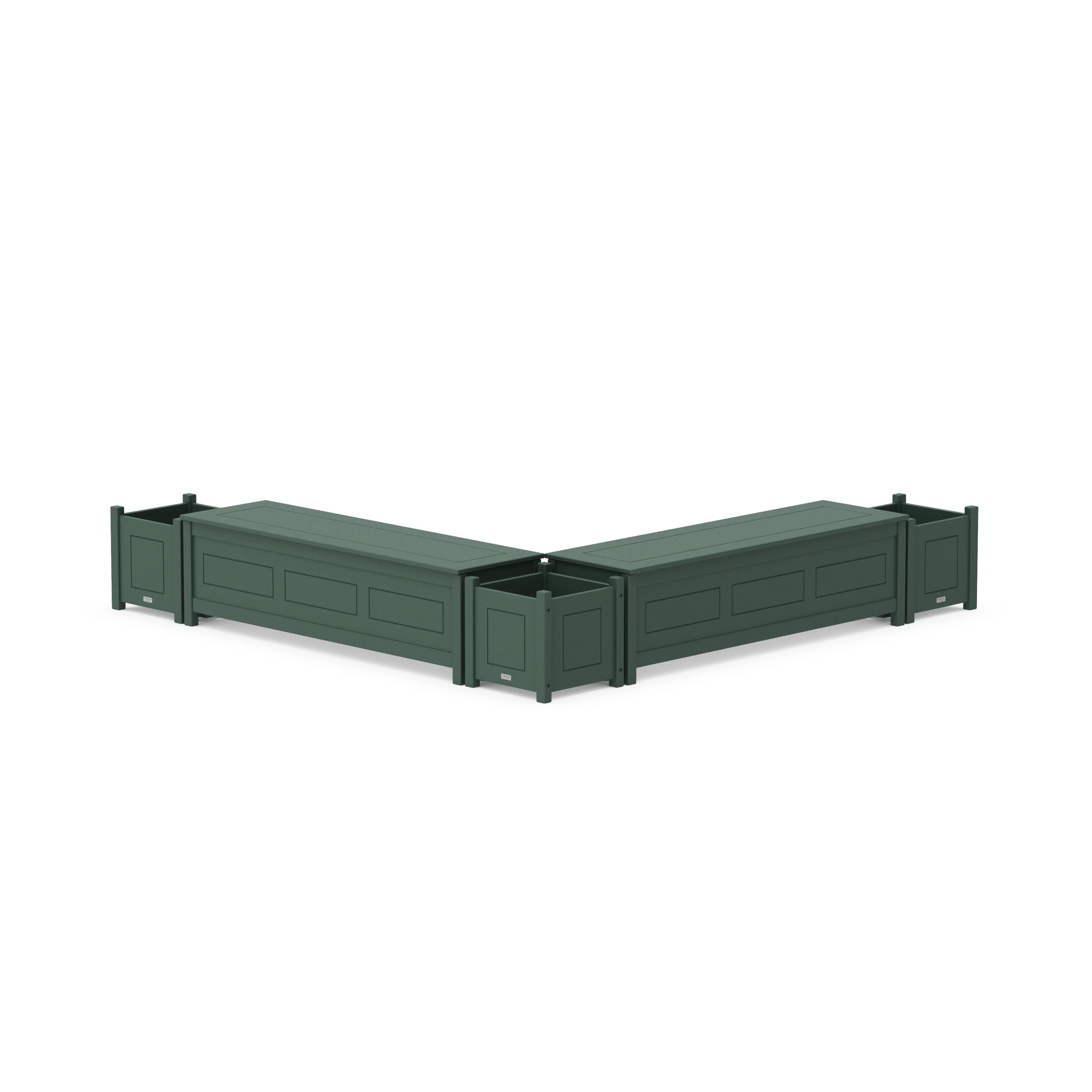60" Country Living L- Shaped Planter Storage Bench Corner Set - Image 8