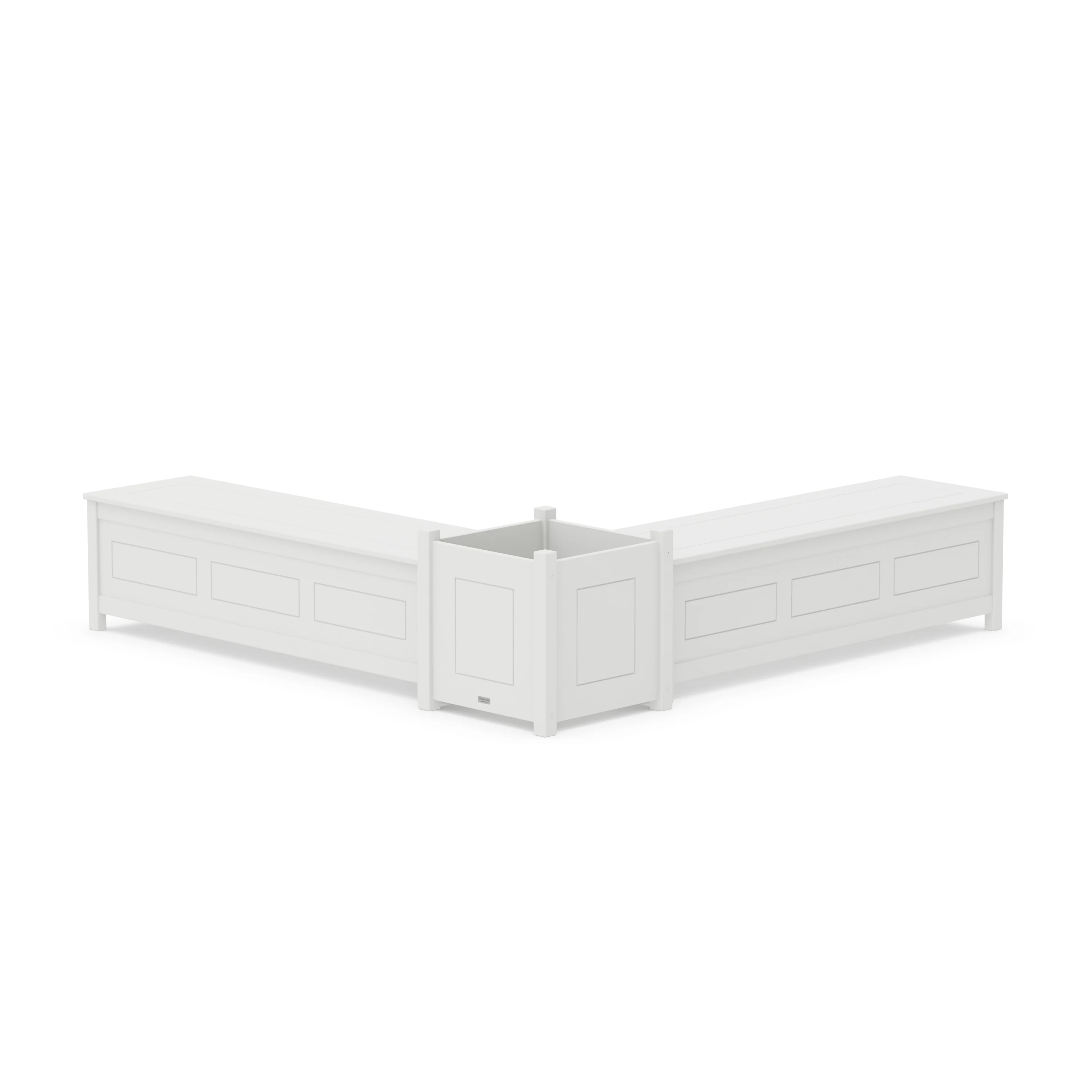 60" Country Living L- Shaped Planter Storage Bench Set- Large - Image 3