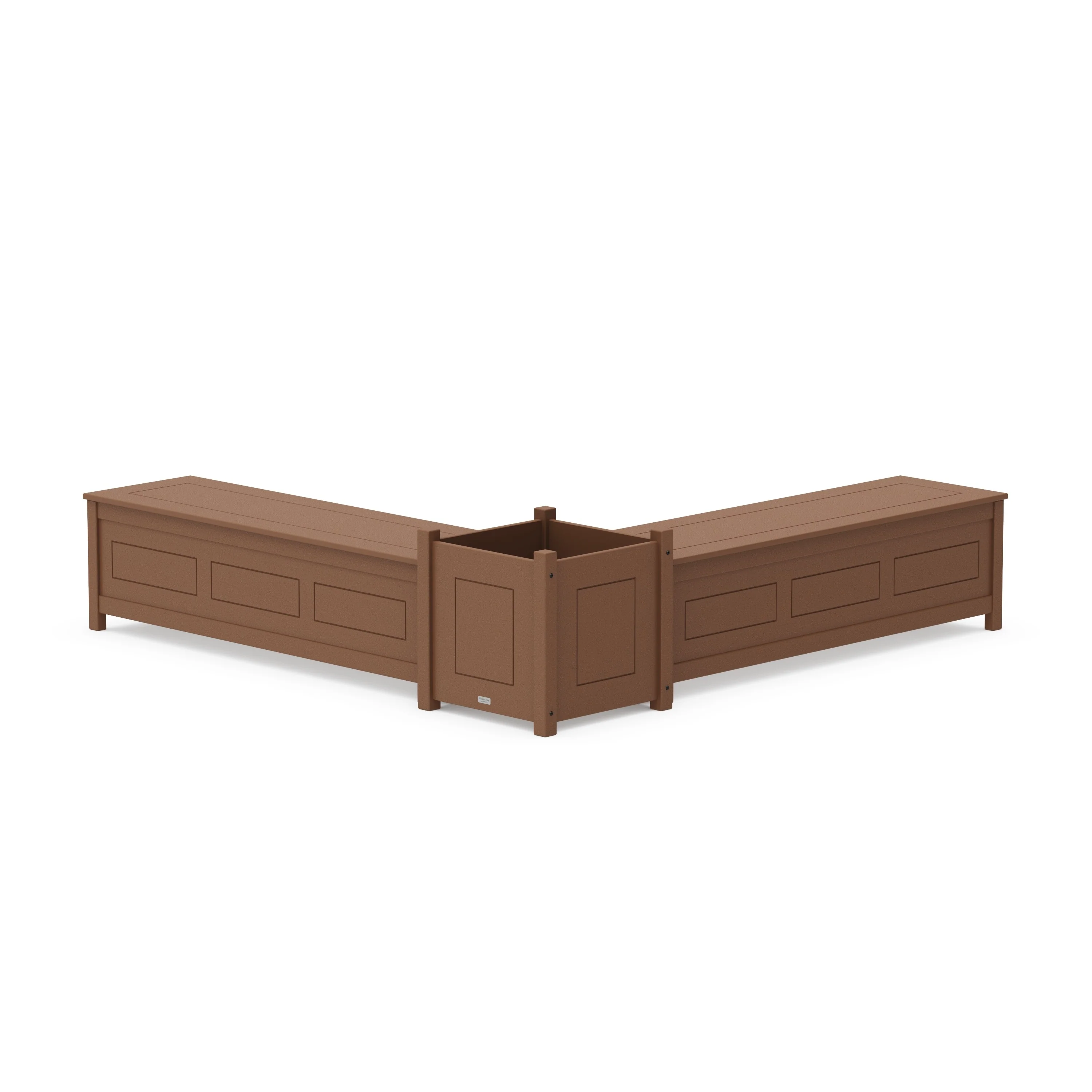 60" Country Living L- Shaped Planter Storage Bench Set- Large - Image 5