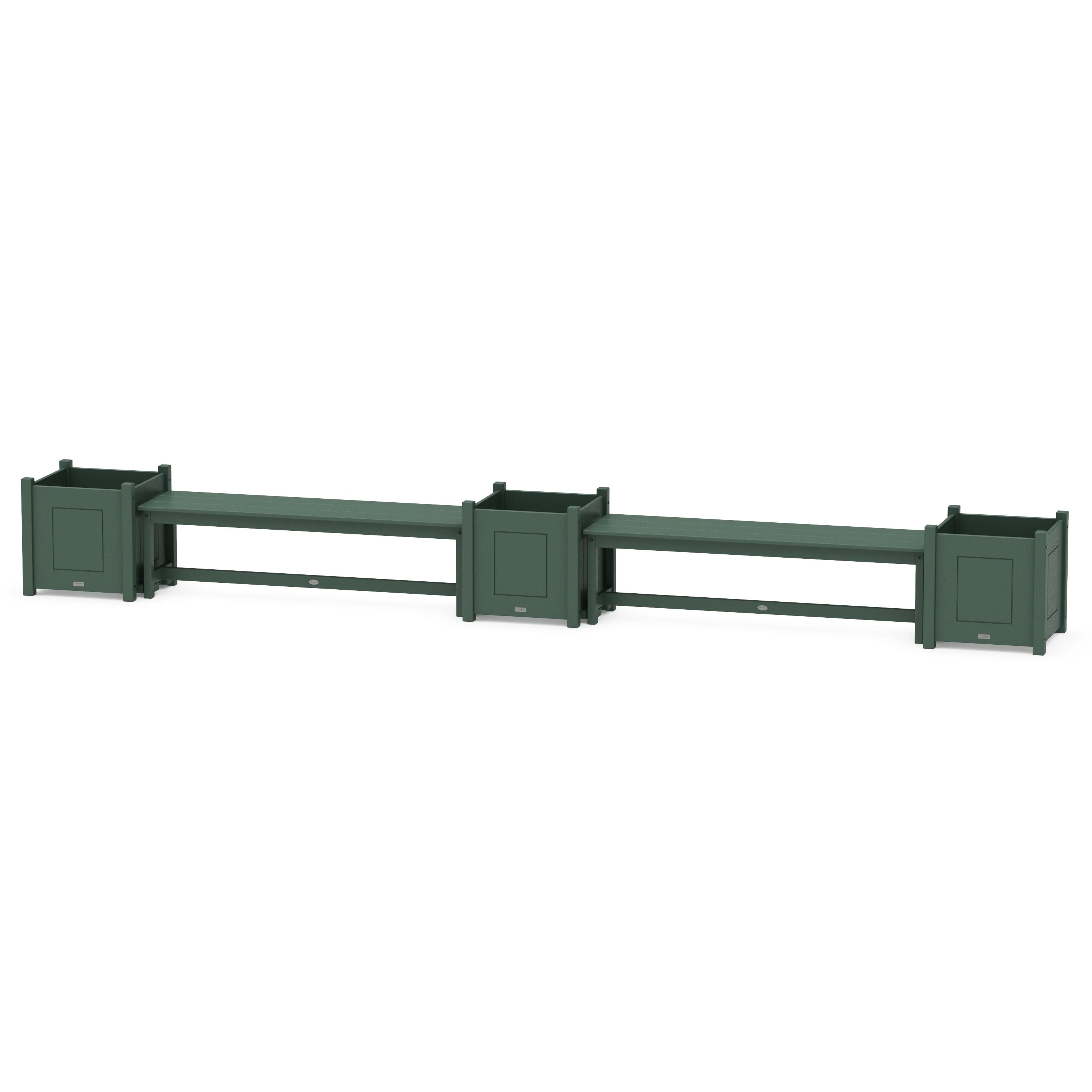 60" Country Living Straight Double Planter Bench Set - Large - Image 4