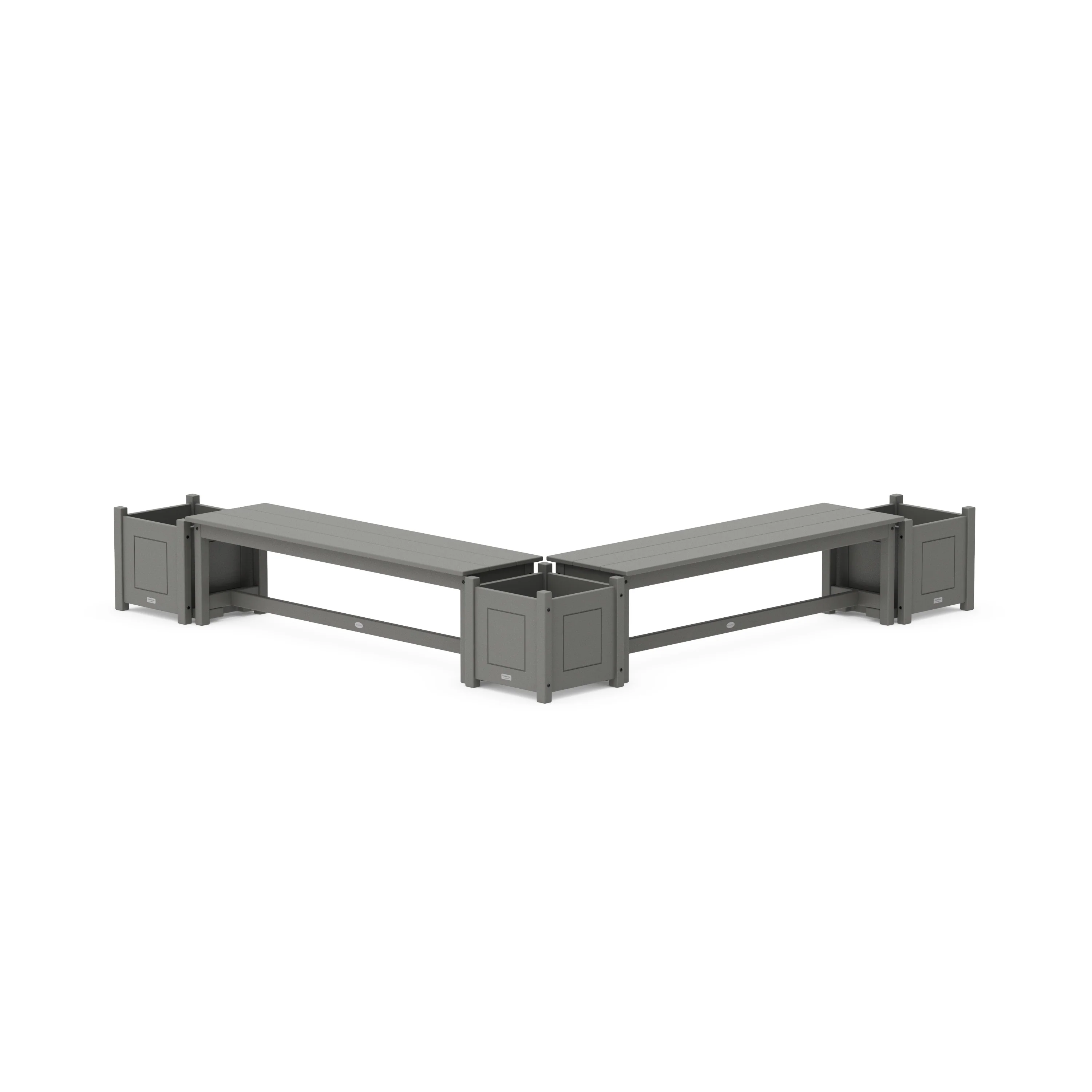 60" Country Living Straight Double Planter Bench Set - Image 2