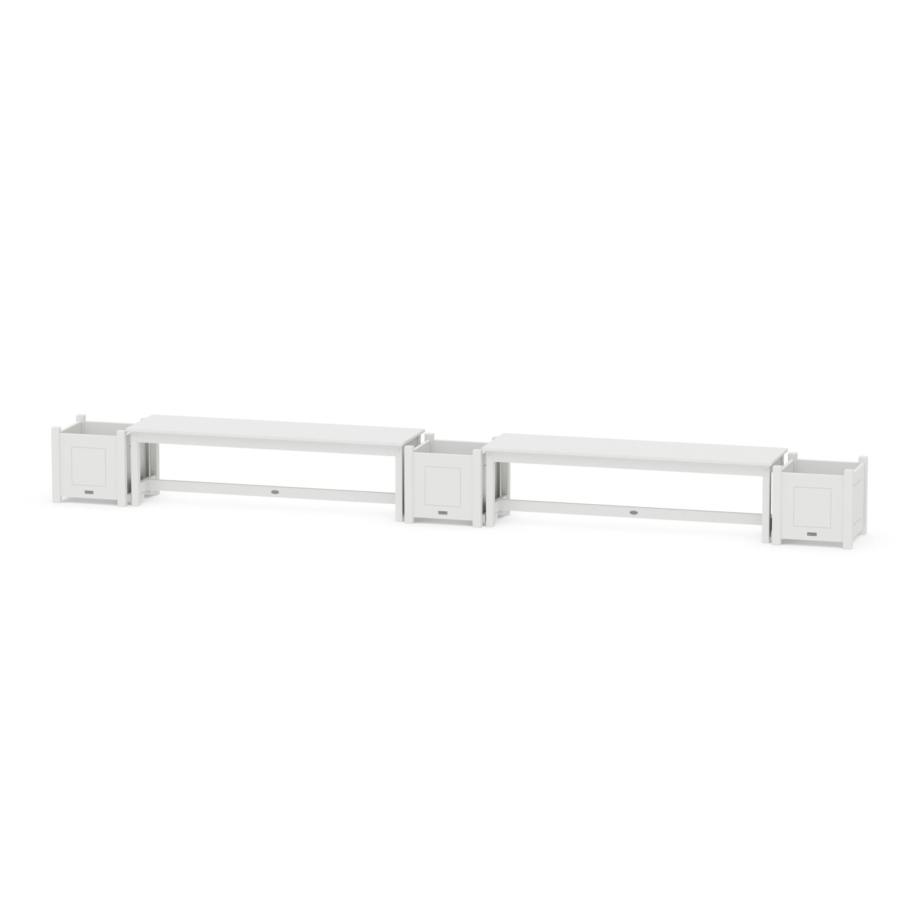 60" Country Living Straight Double Planter Bench Set - Image 3