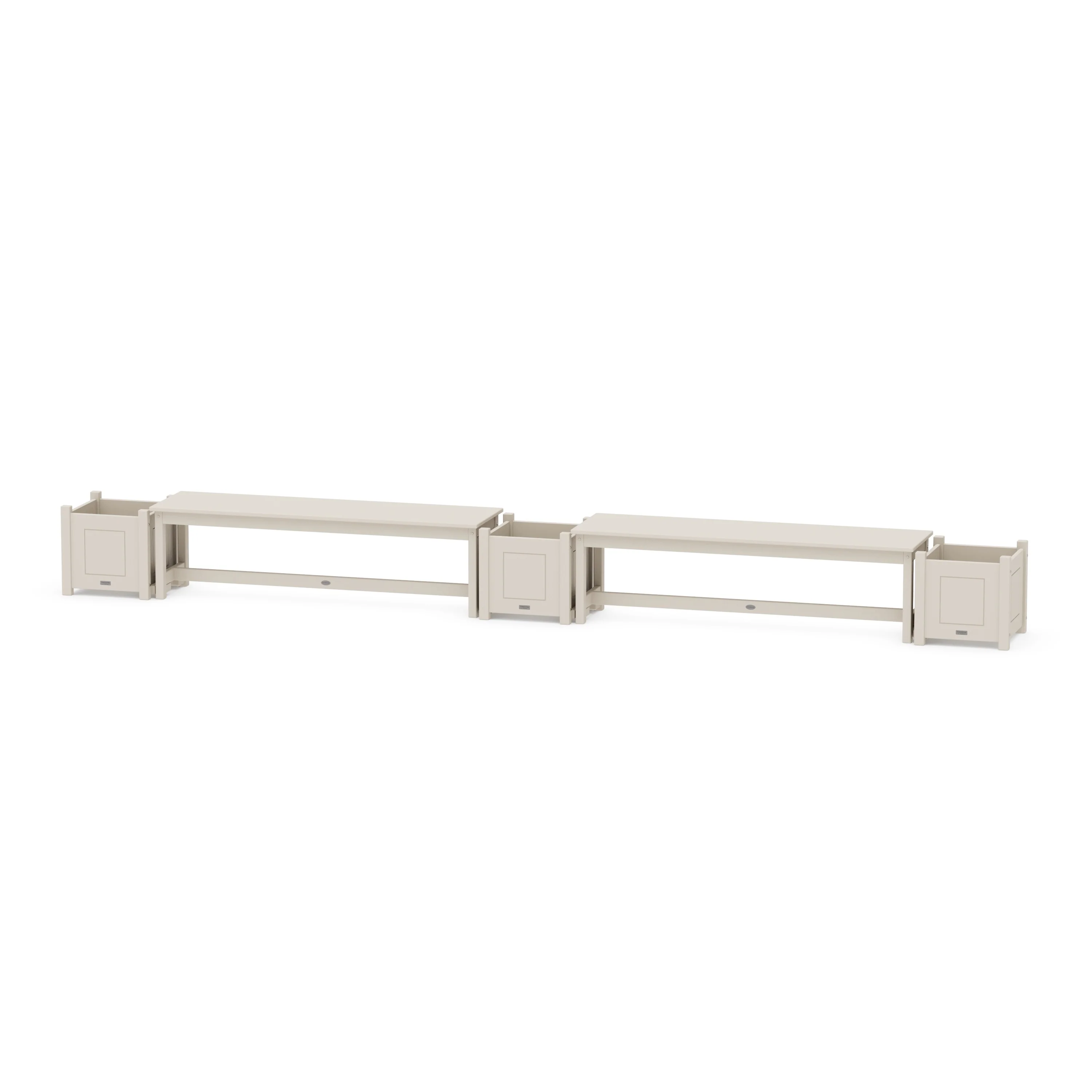 60" Country Living Straight Double Planter Bench Set - Image 8