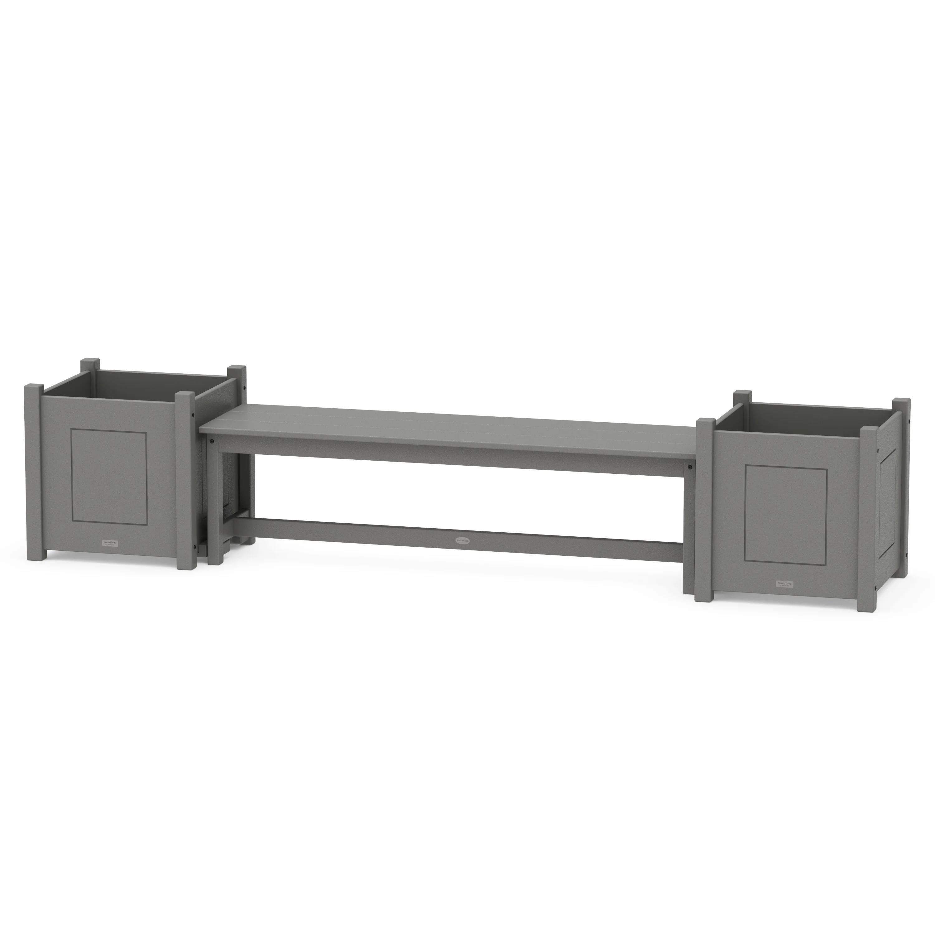 60" Country Living Straight Planter Bench Set - Large