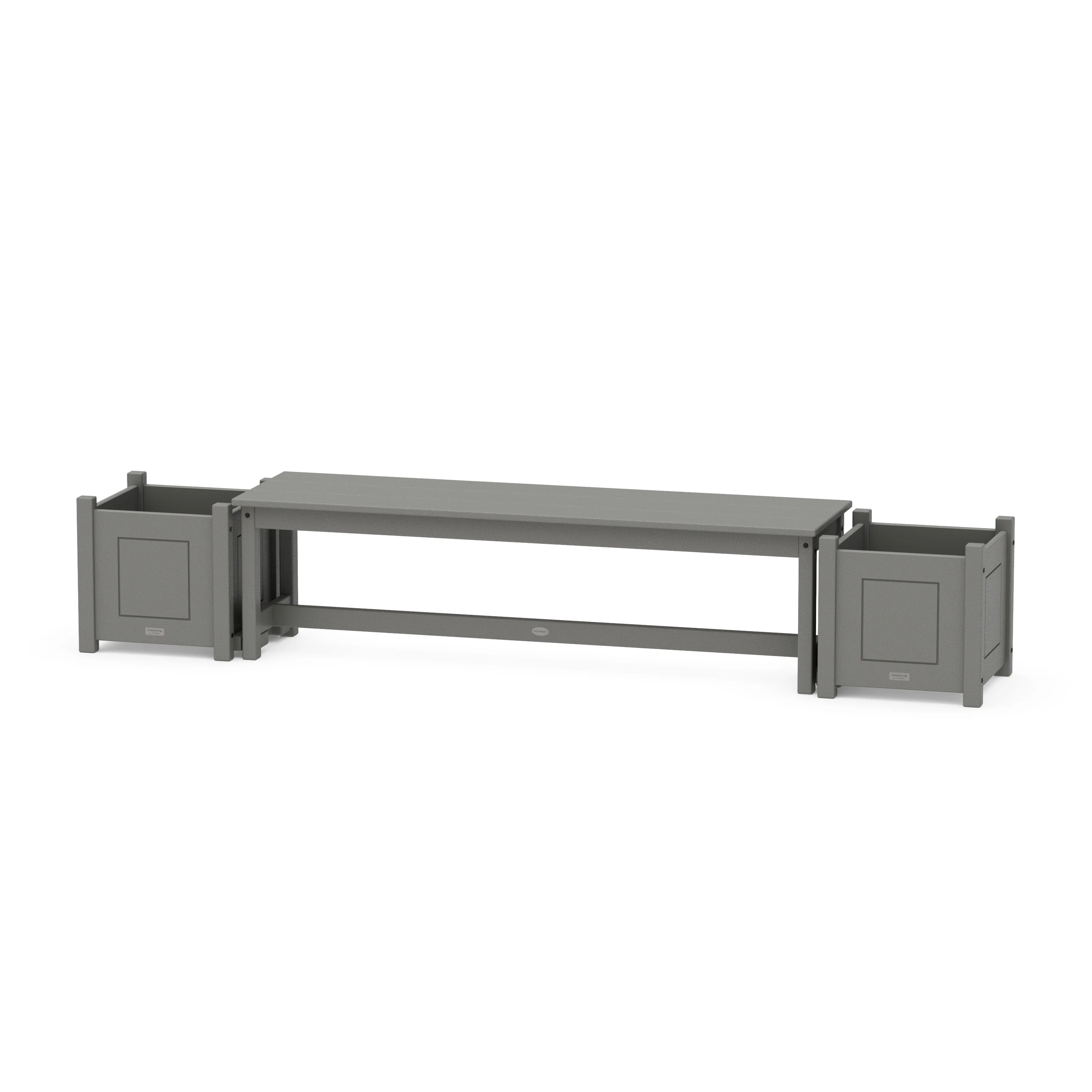 60" Country Living Straight Planter Bench Set