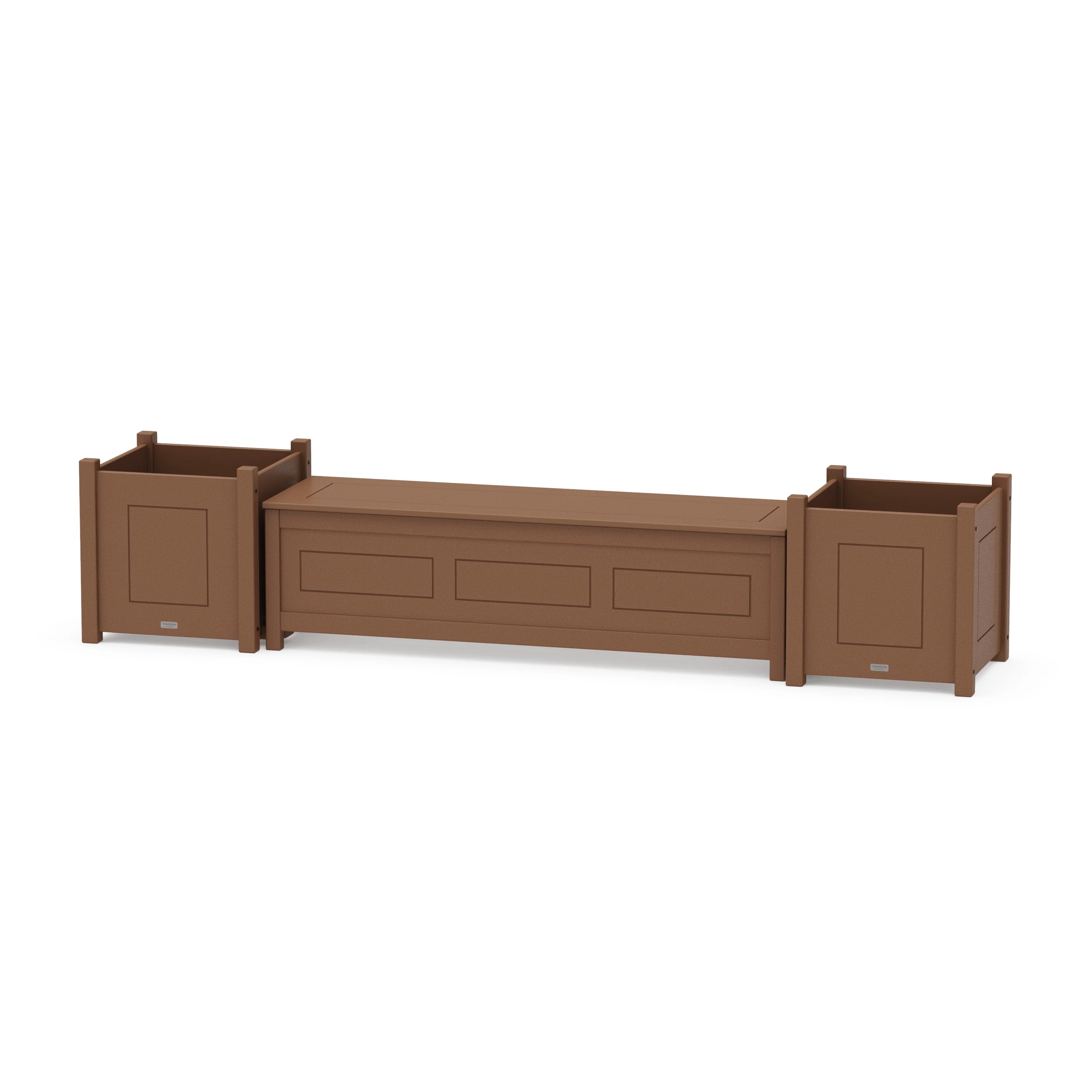 60" Country Living Straight Planter Storage Bench Set- Large - Image 5