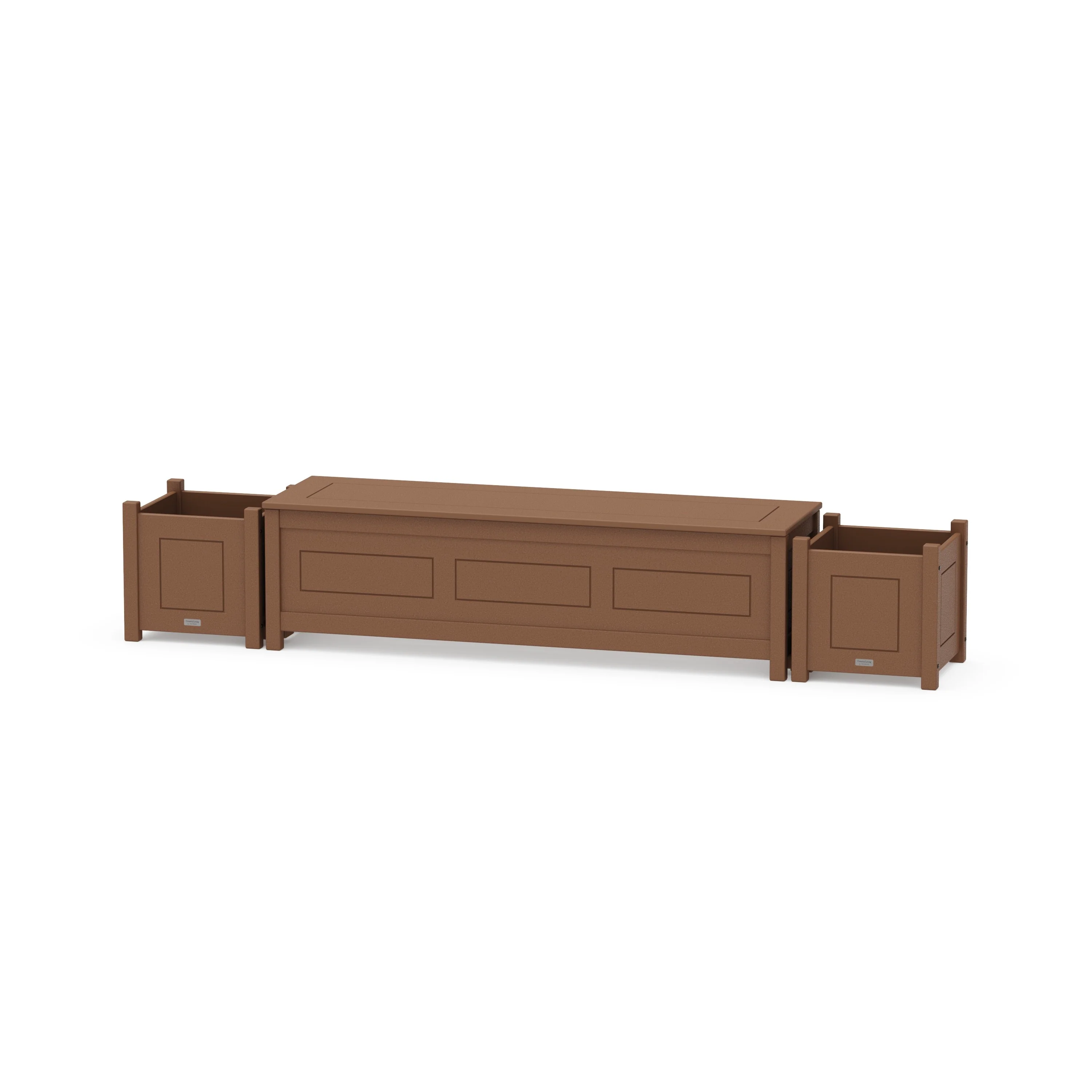 60" Country Living Straight Planter Storage Bench Set - Image 2