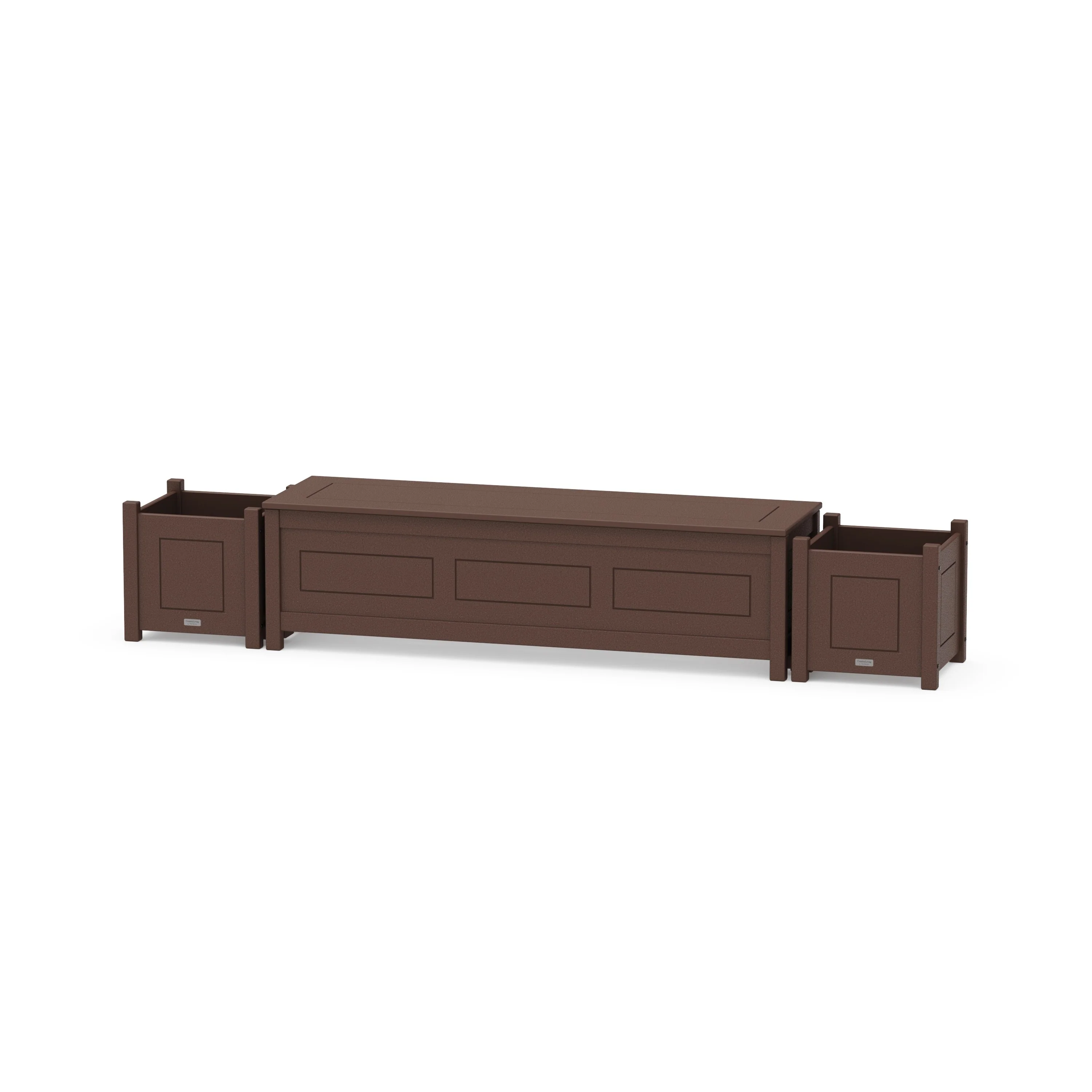 60" Country Living Straight Planter Storage Bench Set - Image 3