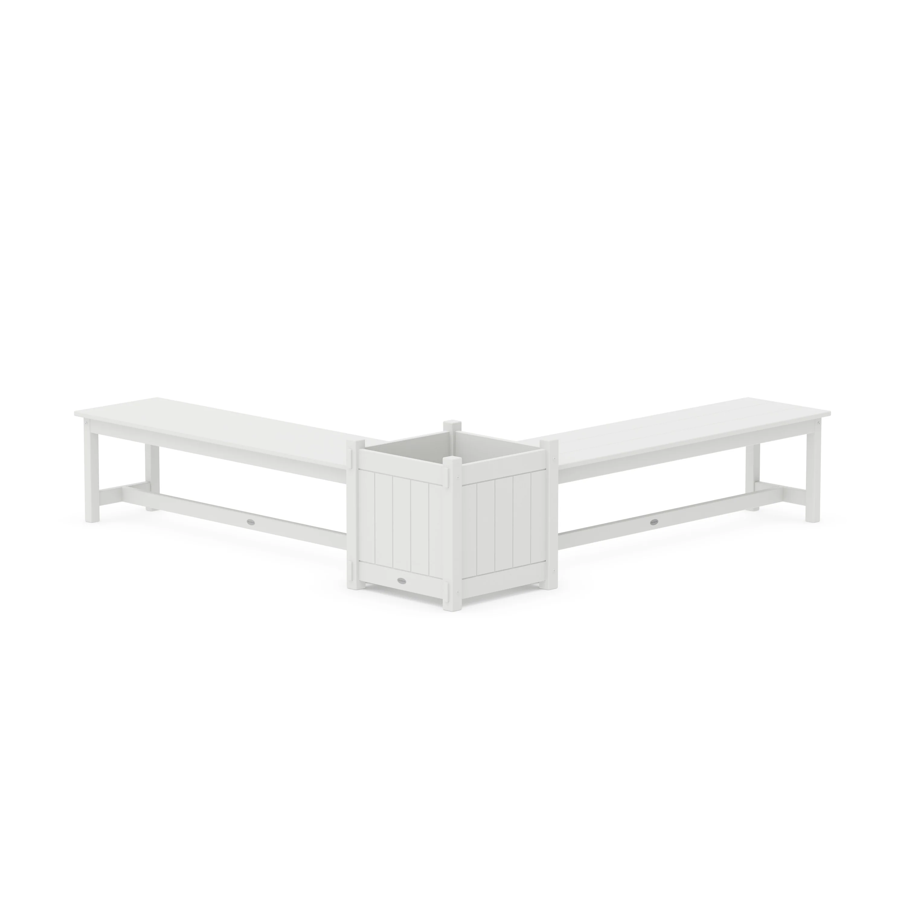 60" Vineyard L- Shaped Planter Bench Set- Large - Image 2