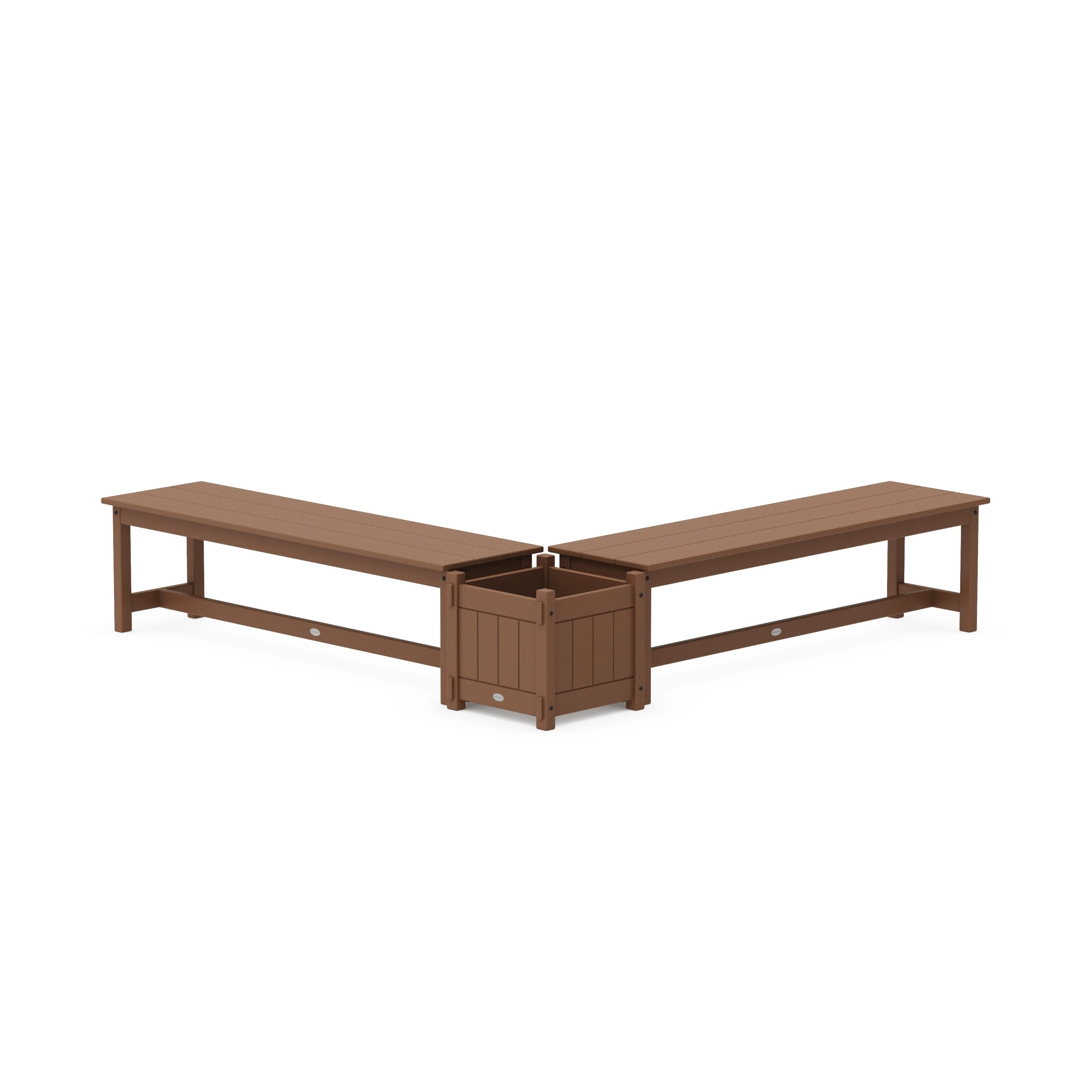 60" Vineyard L- Shaped Planter Bench Set - Image 5