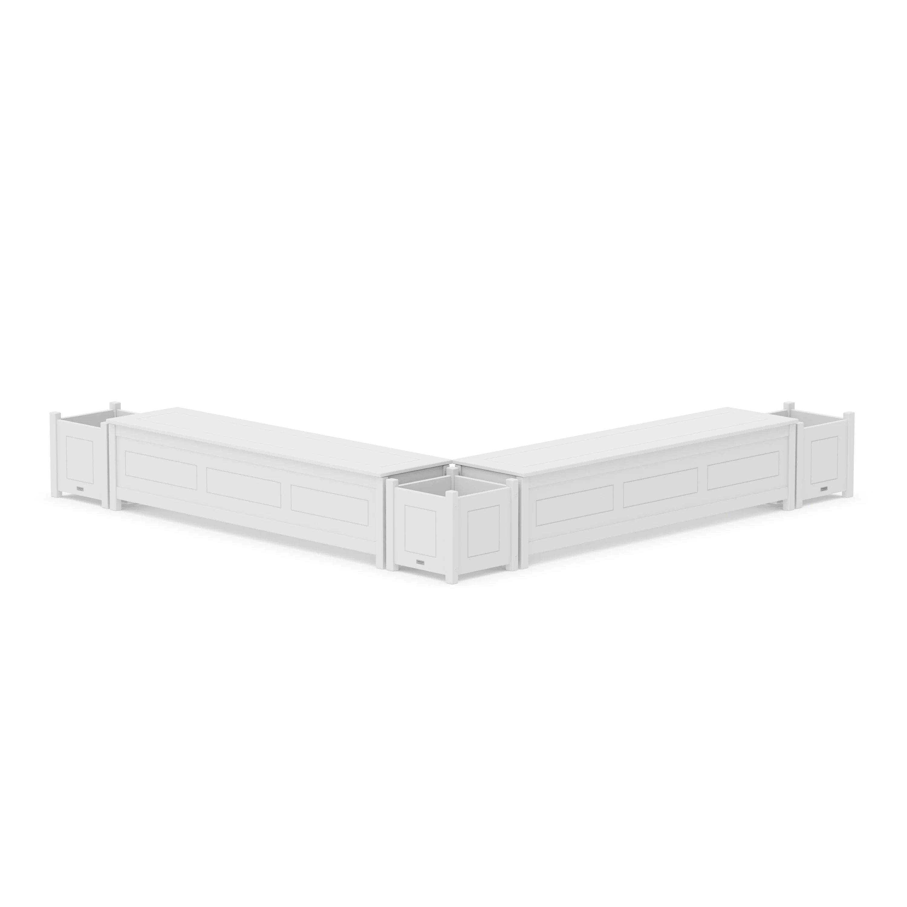72" Country Living L- Shaped Planter Storage Bench Corner Set - Image 3