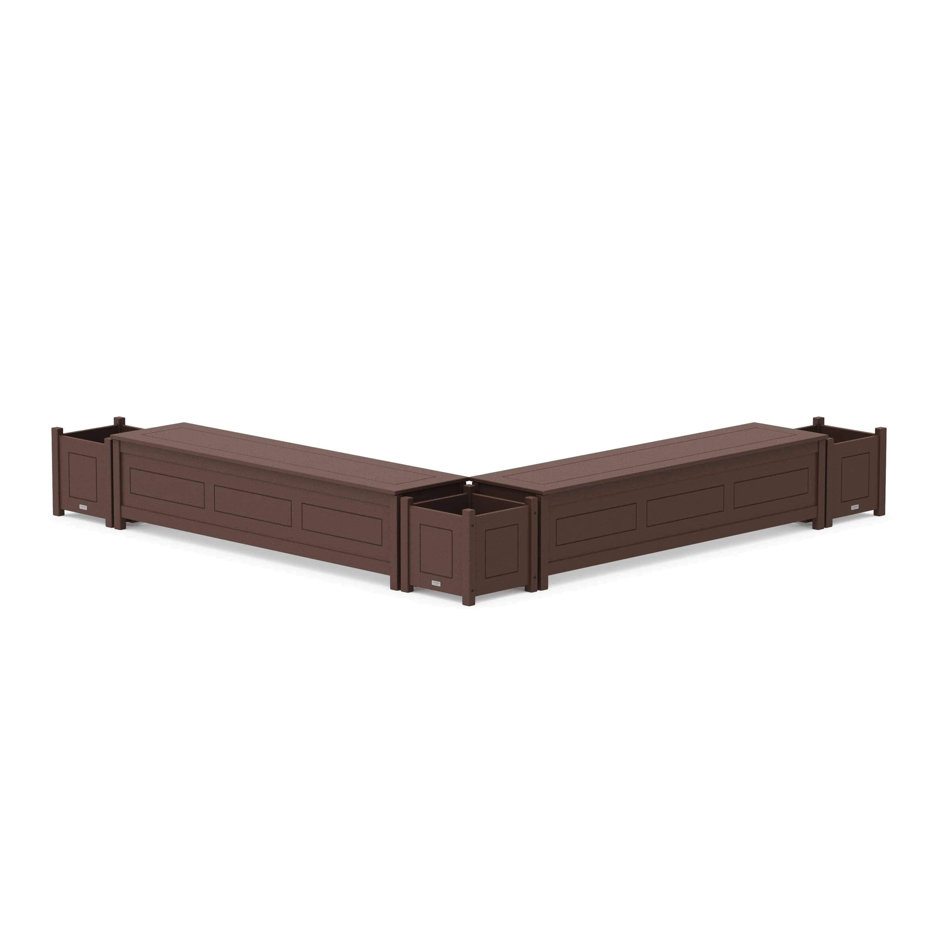 72" Country Living L- Shaped Planter Storage Bench Corner Set - Image 4