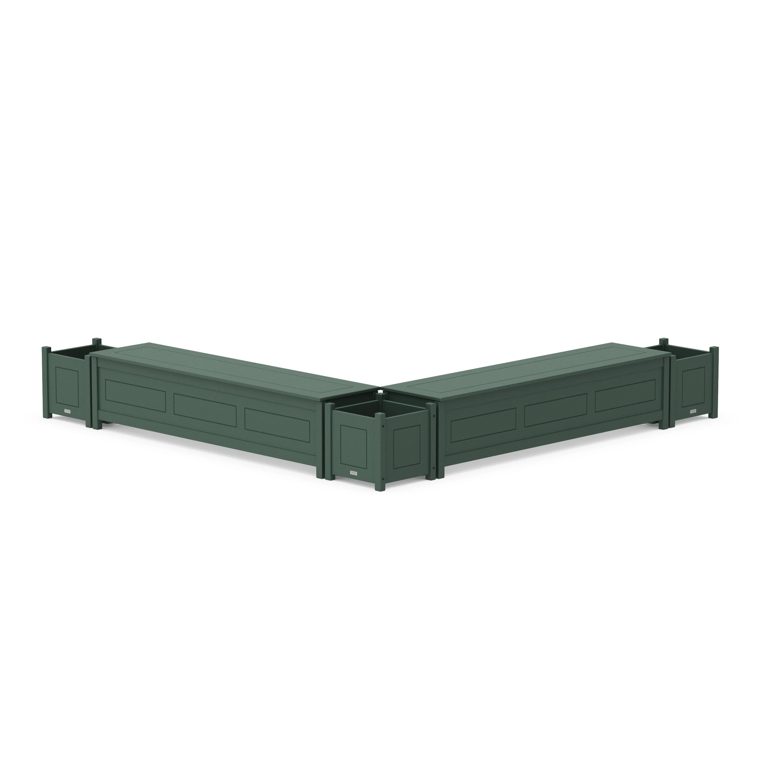 72" Country Living L- Shaped Planter Storage Bench Corner Set - Image 7