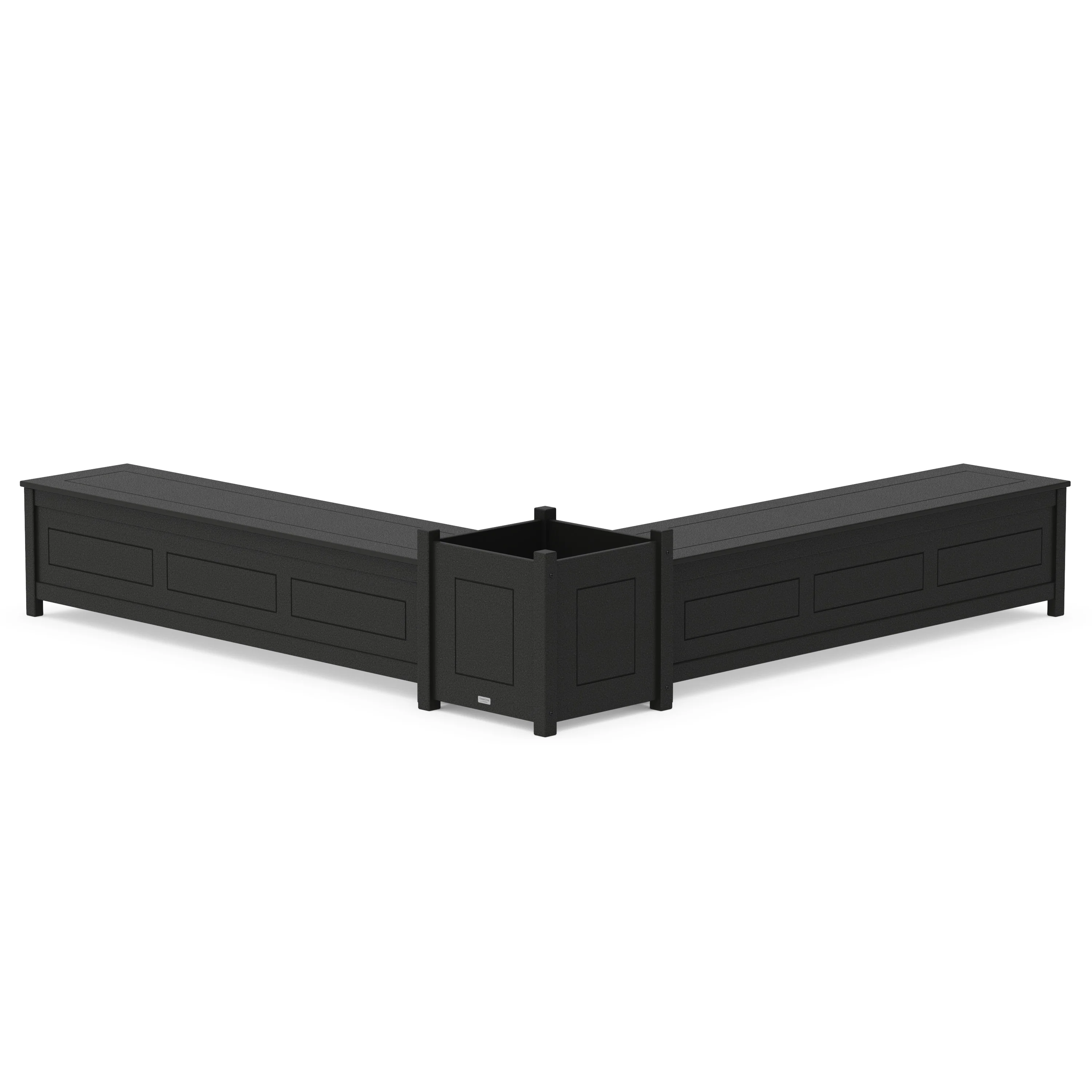 72" Country Living L- Shaped Planter Storage Bench Set- Large - Image 2