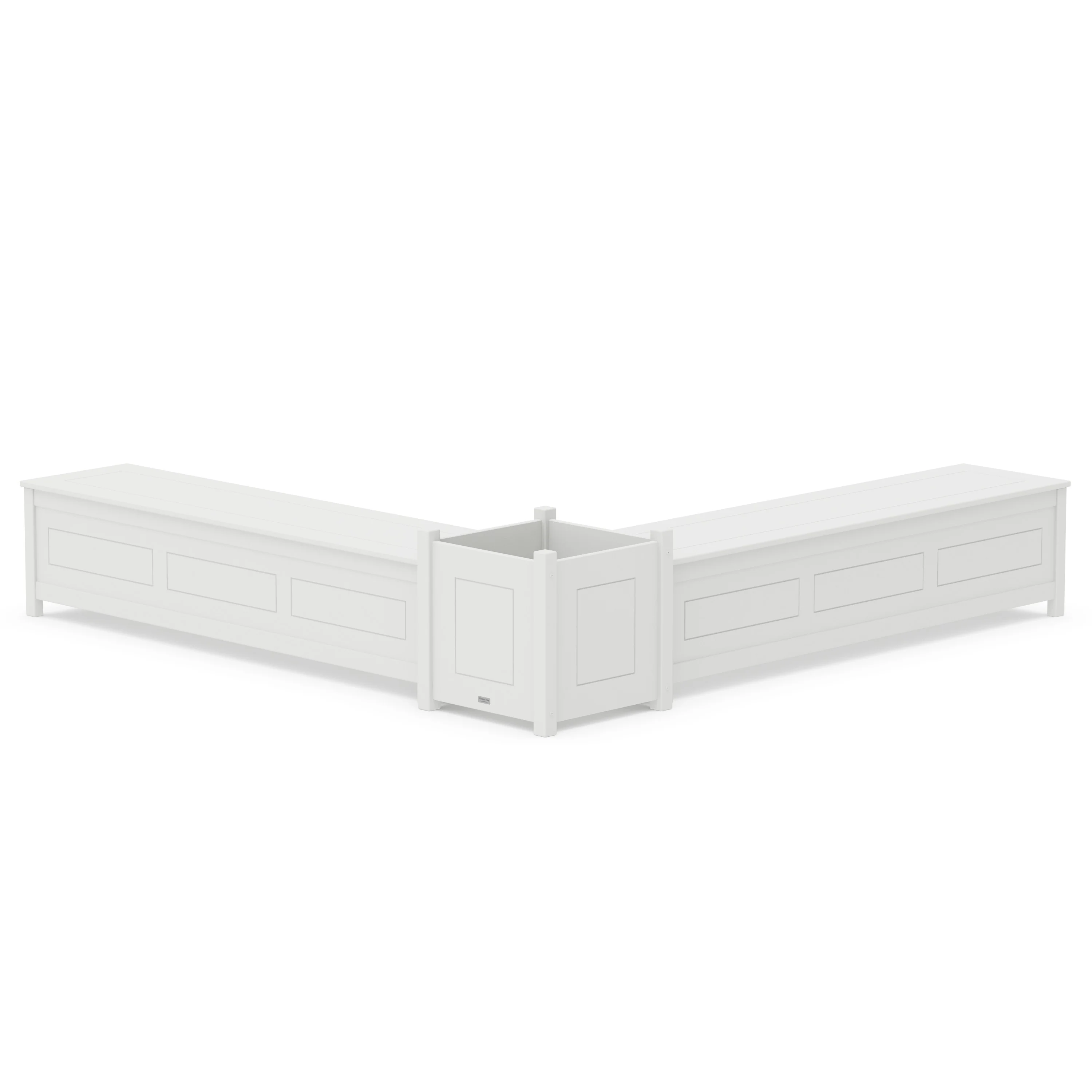 72" Country Living L- Shaped Planter Storage Bench Set- Large - Image 6